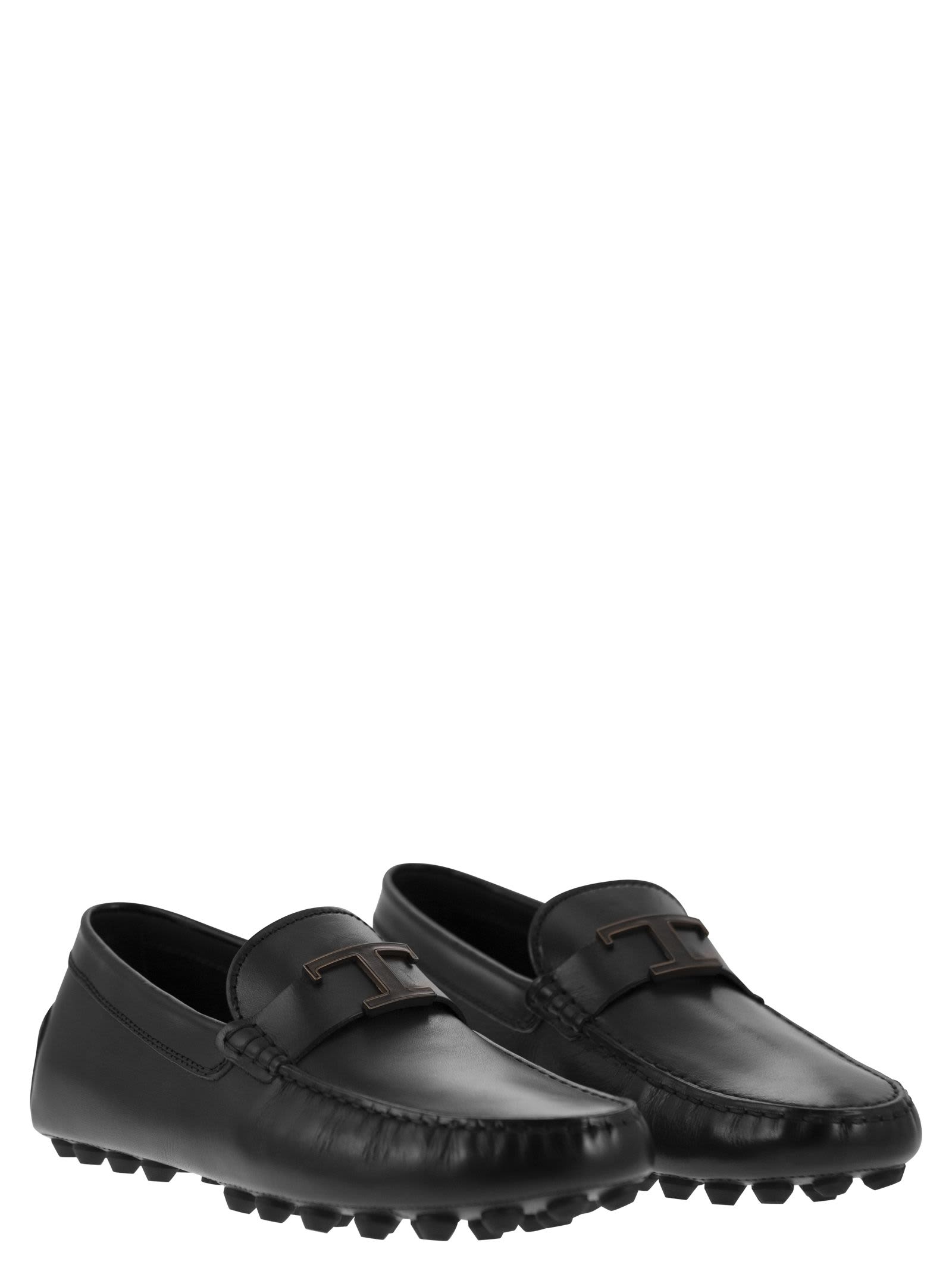 Shop Tod's Bubble T Timeless Leather Grommet In Black