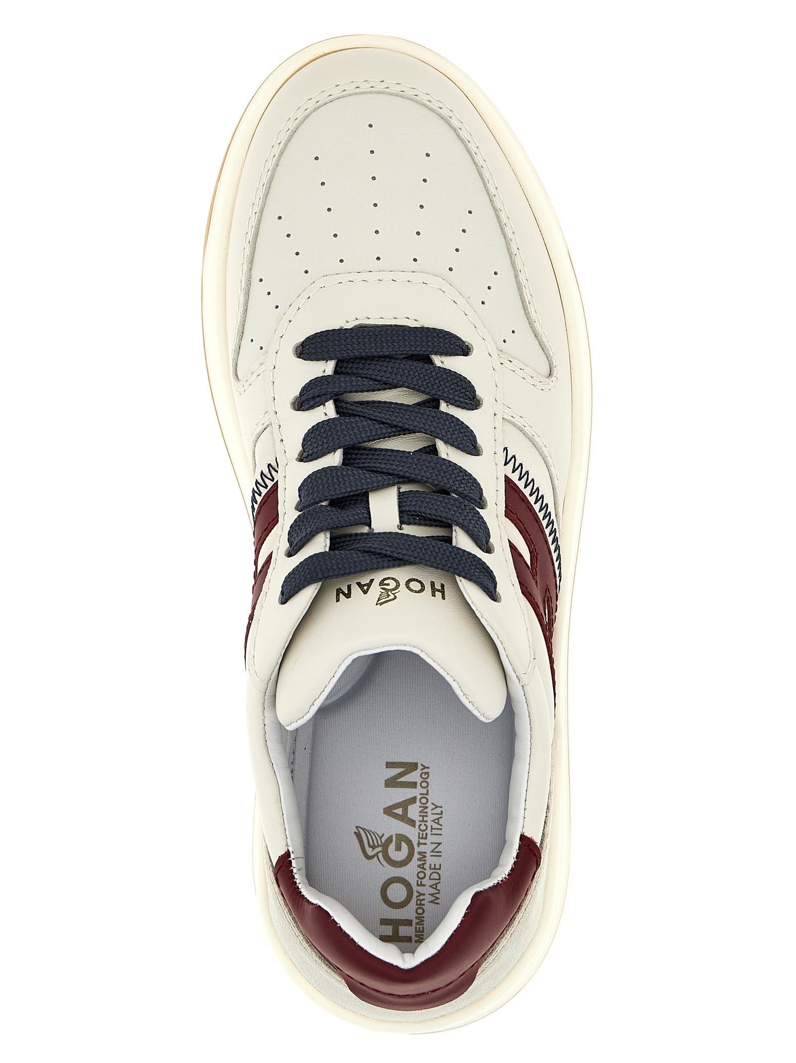 Shop Hogan H630 Sneakers In Beige