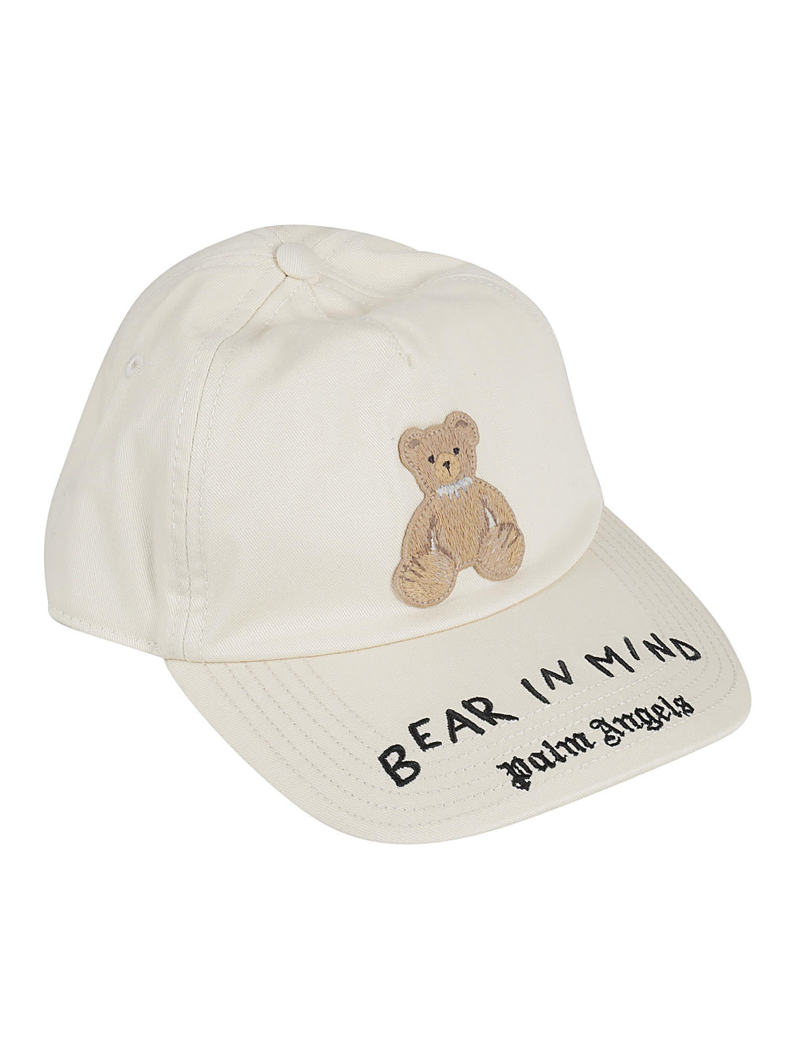 Palm Angels Bear In Mind Cap In Off White