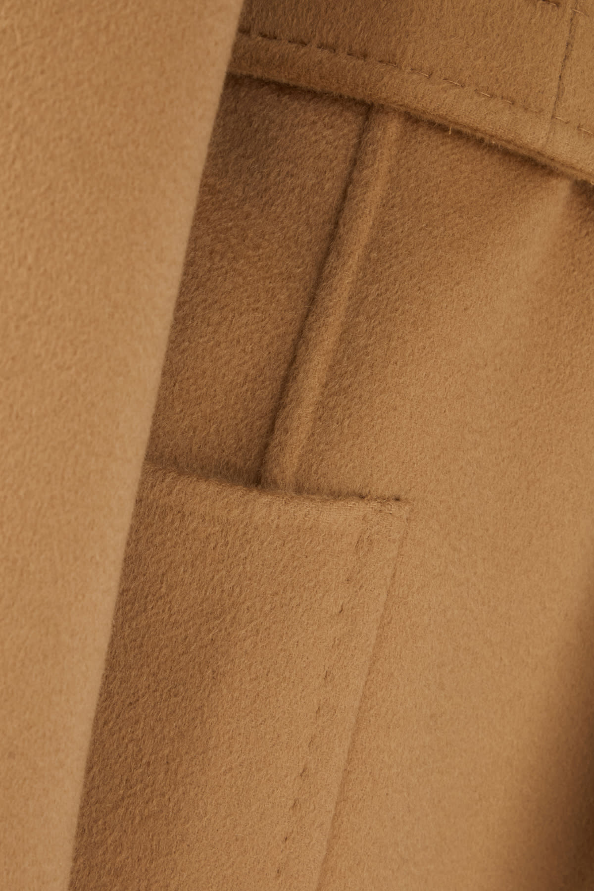 Max Mara Camel Cashmere Coat In Cammello