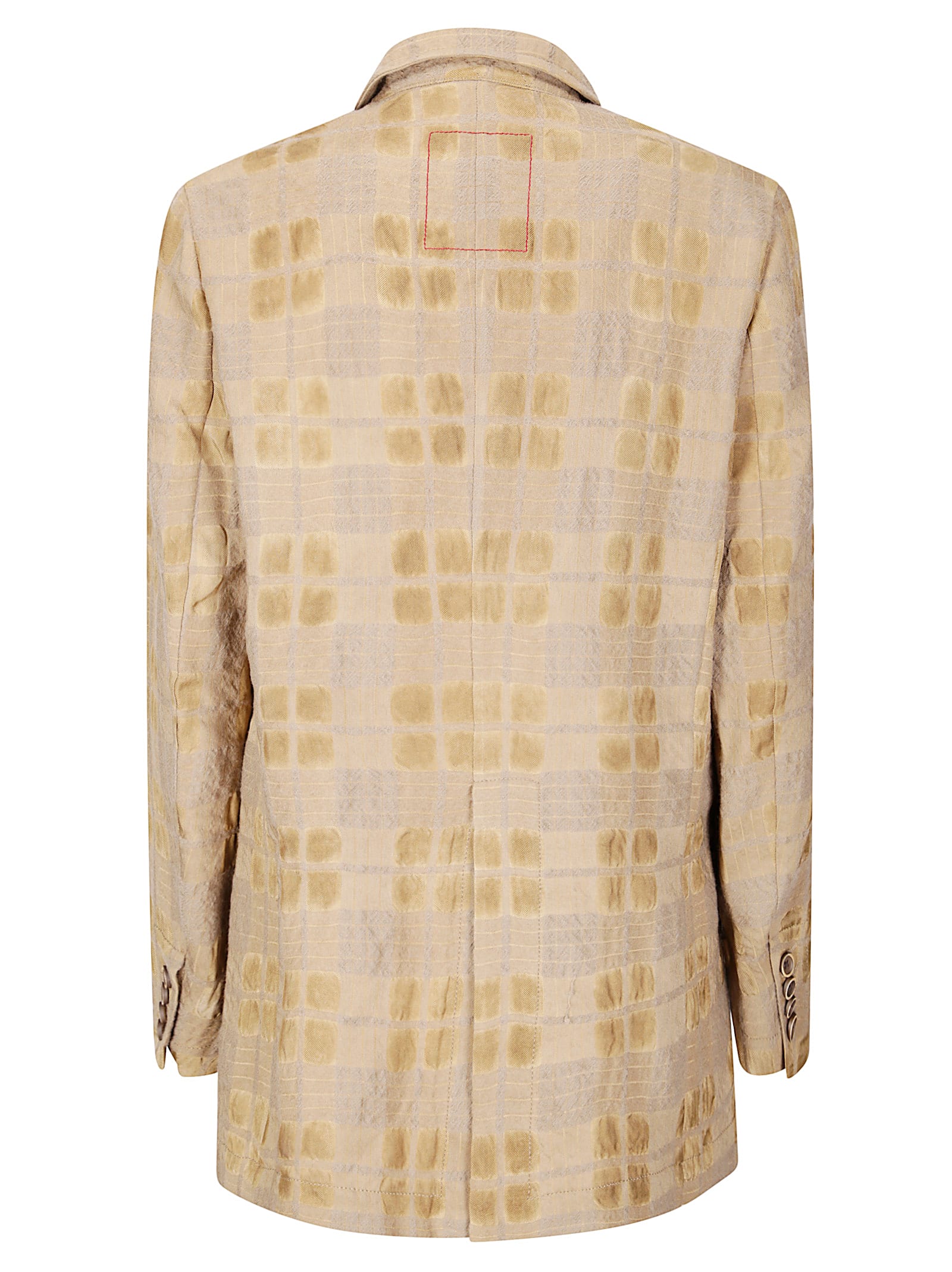 Uma Wang Patterned Single-breasted Blazer In Gold