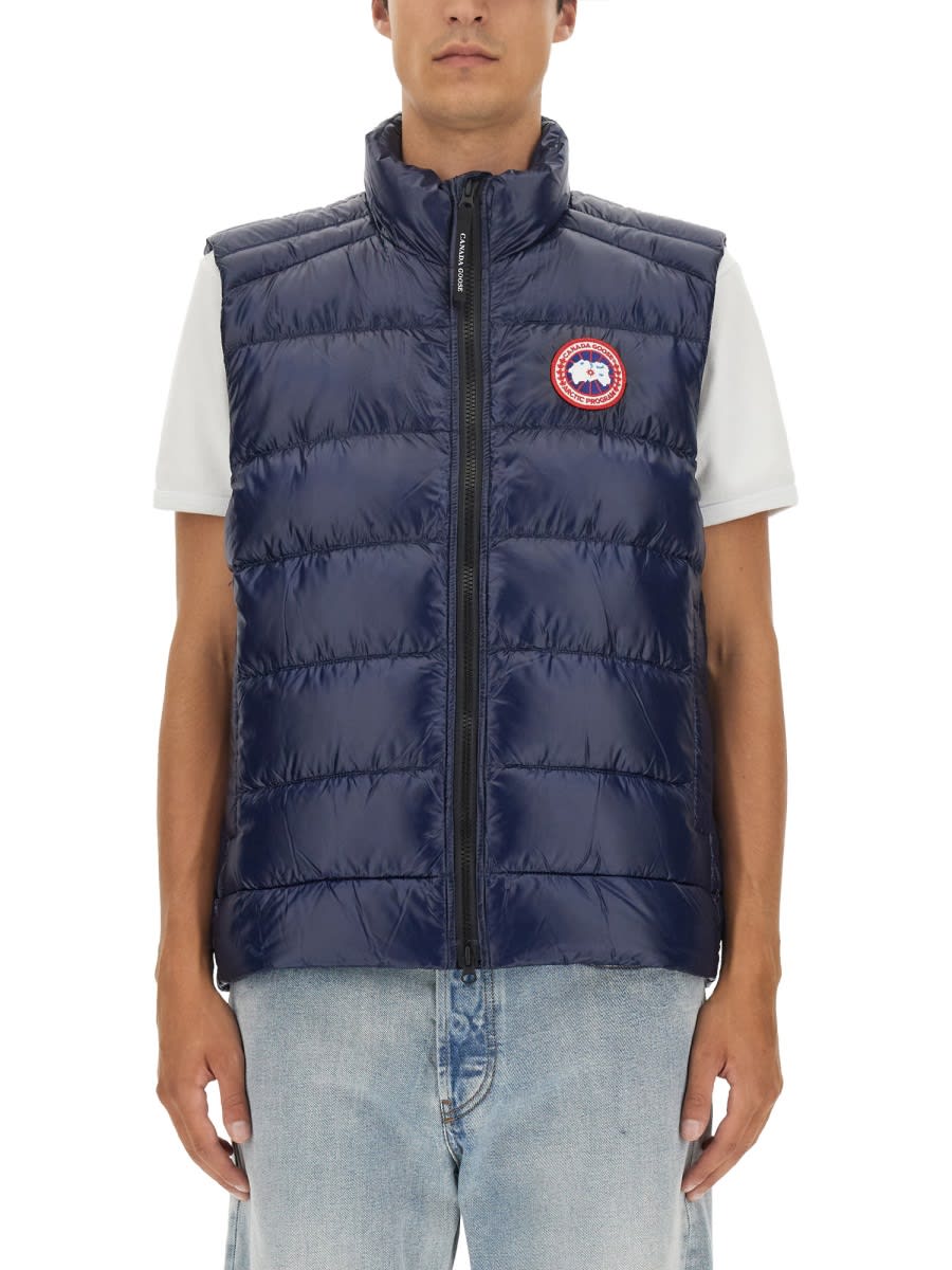 Shop Canada Goose Crofton Vest In Blue