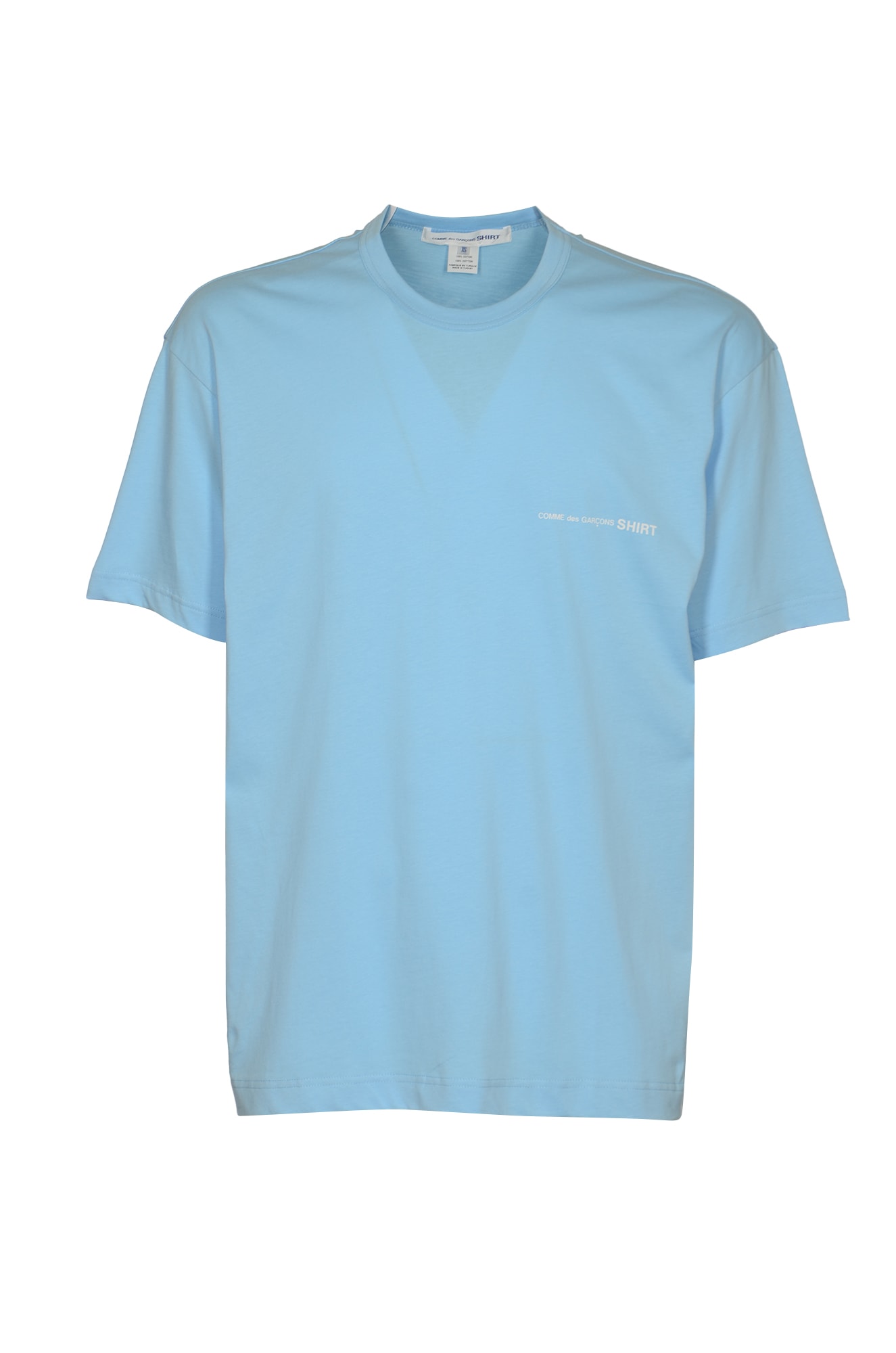 Shop Comme Des Garçons Chest Logo Regular T-shirt In Blue