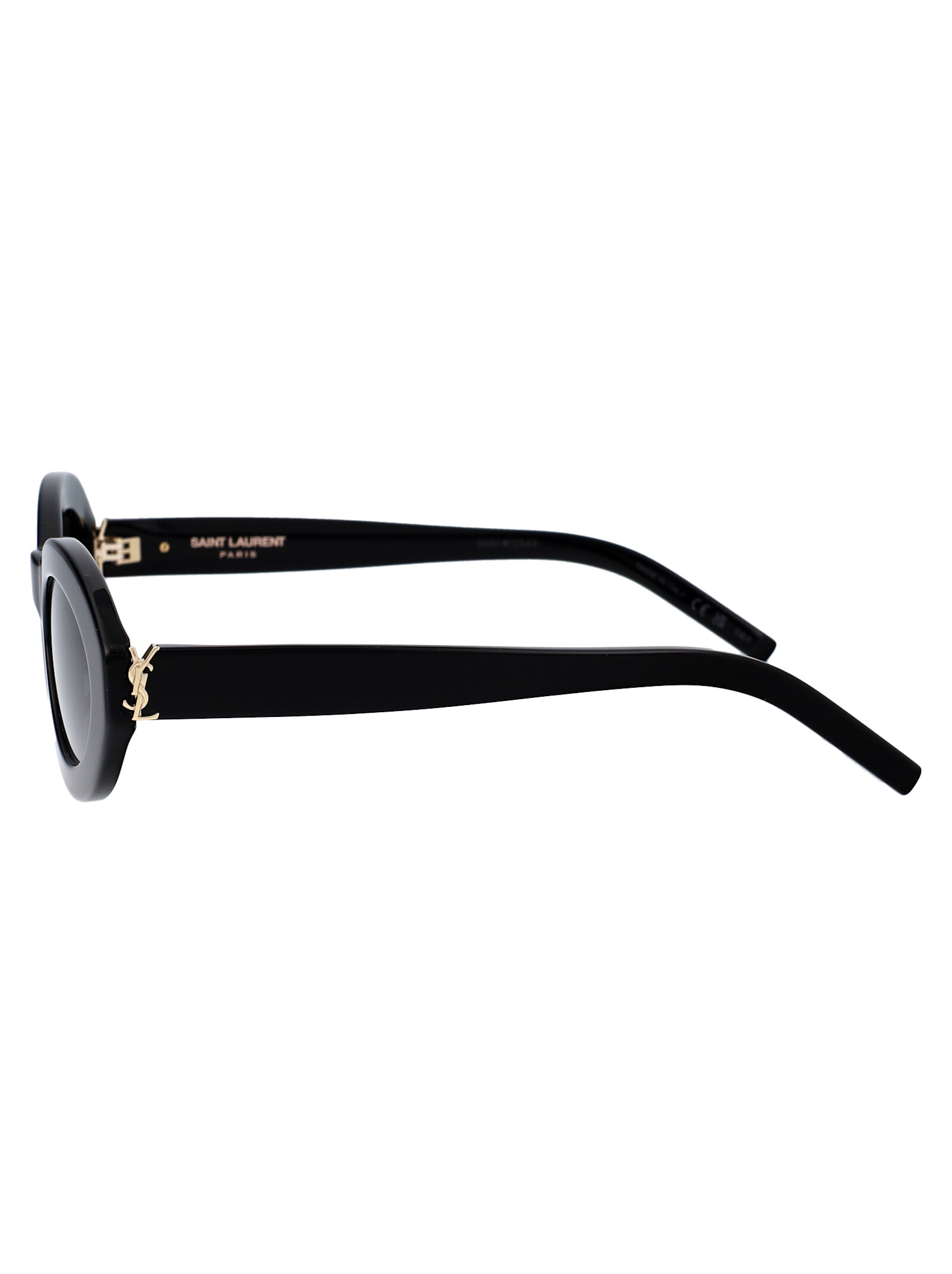 Saint Laurent Eyewear Oval Frame Sunglasses In Black
