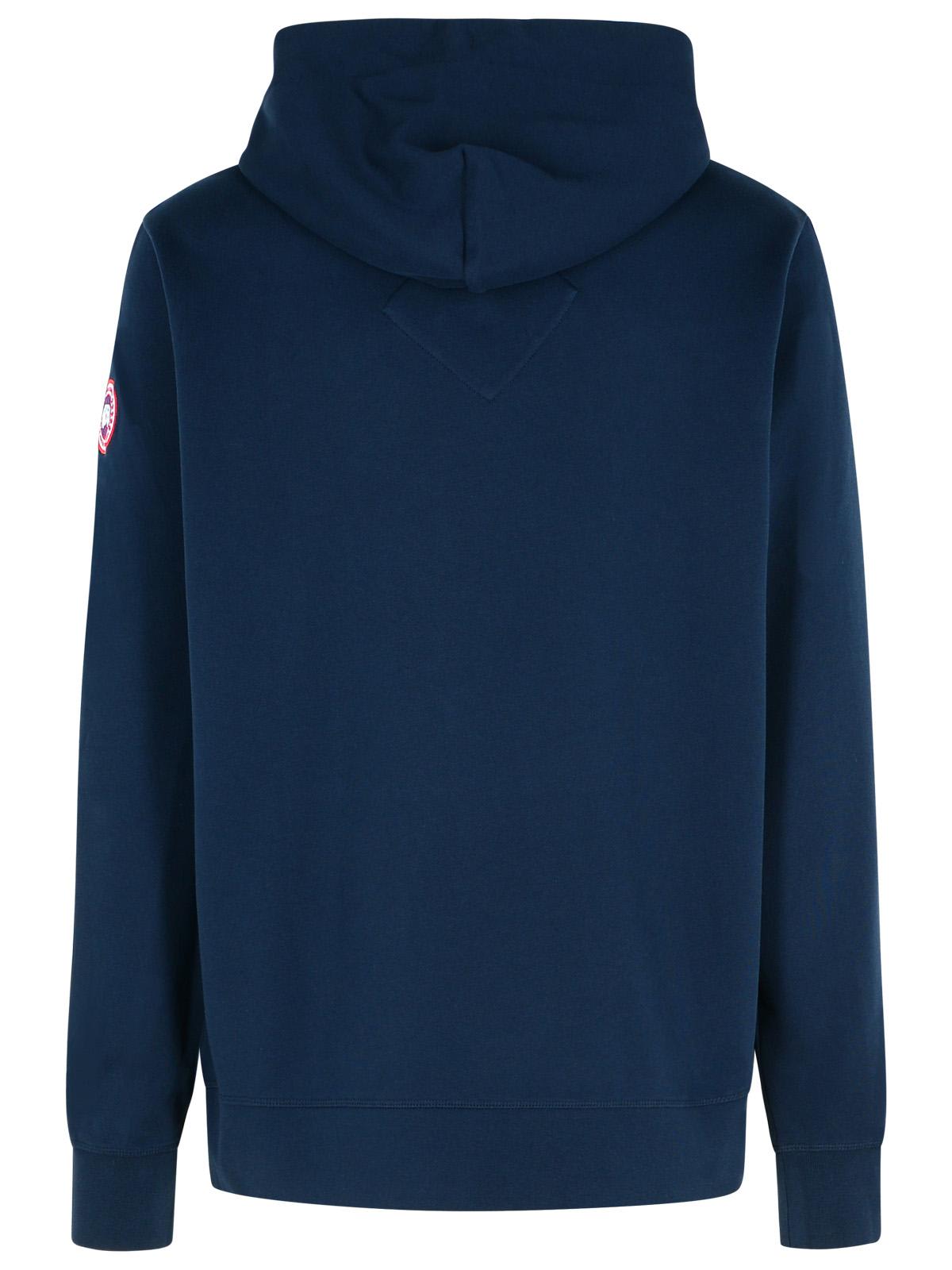 Shop Canada Goose Huron Navy Cotton Sweatshirt