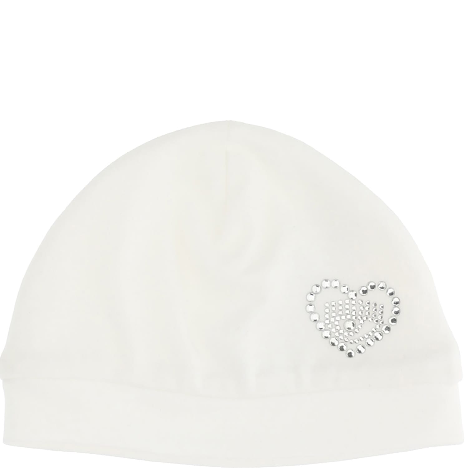 Chiara Ferragni White Hat For Baby Girl With Heart