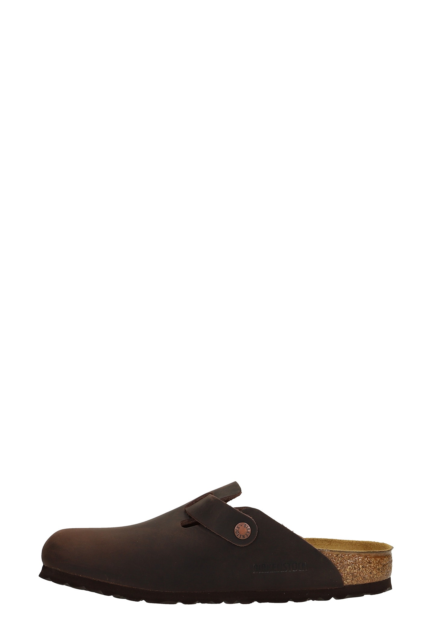 Birkenstock Boston Oiled Sabot In Habana Leather In Brown