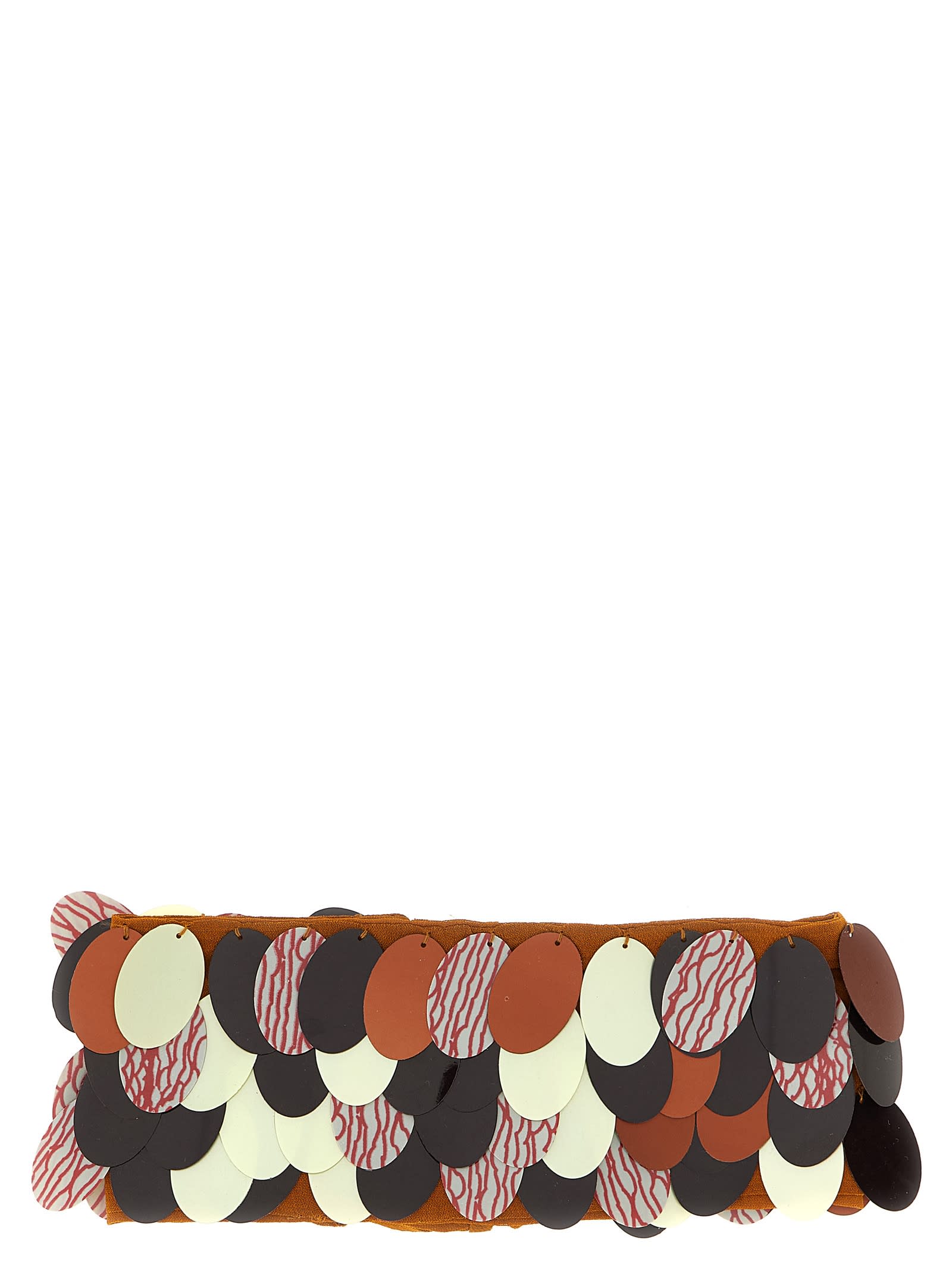Dries Van Noten Sequin Embellished Gilbert Choker Necklace In Brown