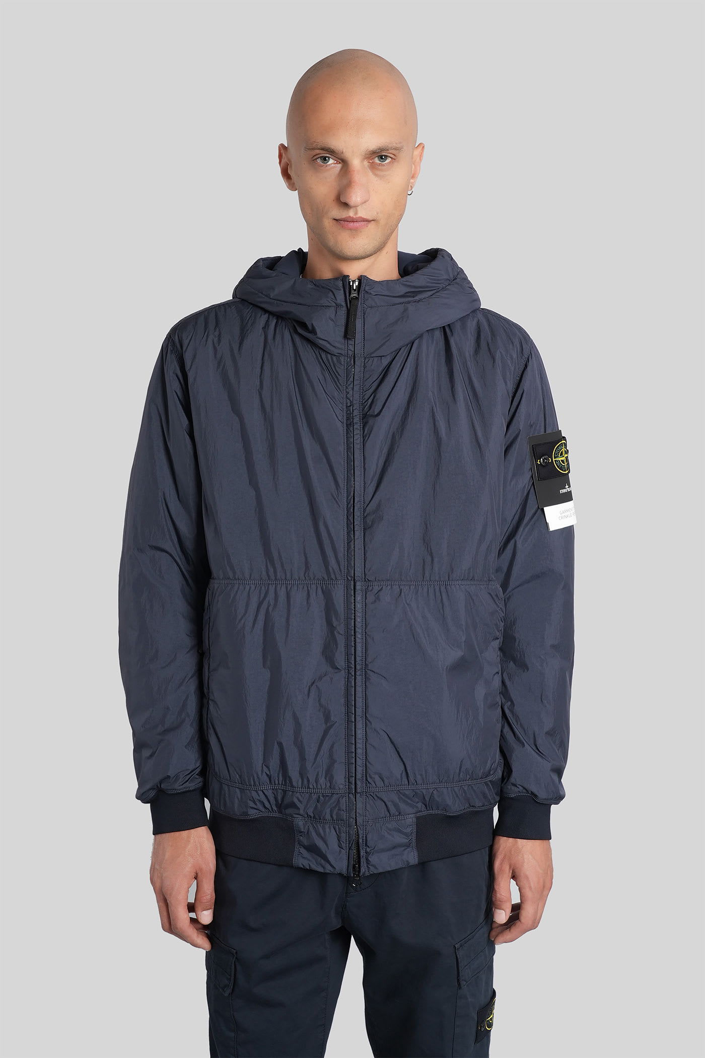 Stone Island Padded Jacket With Drip-proof And Wind-resistant In Blue