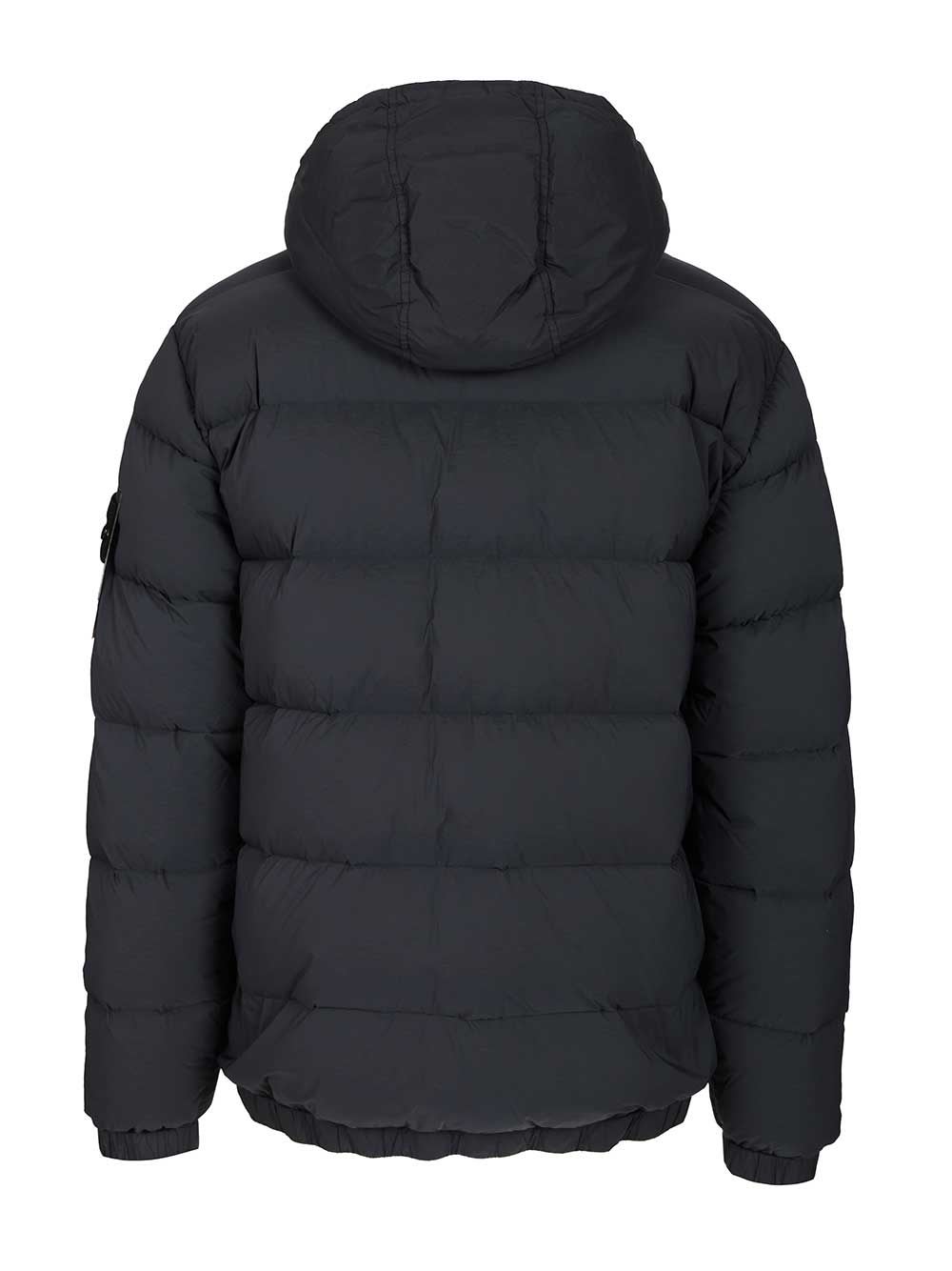 Stone Island Seamless Tunnel Nylon Down-tc Puffer Jacket In Black