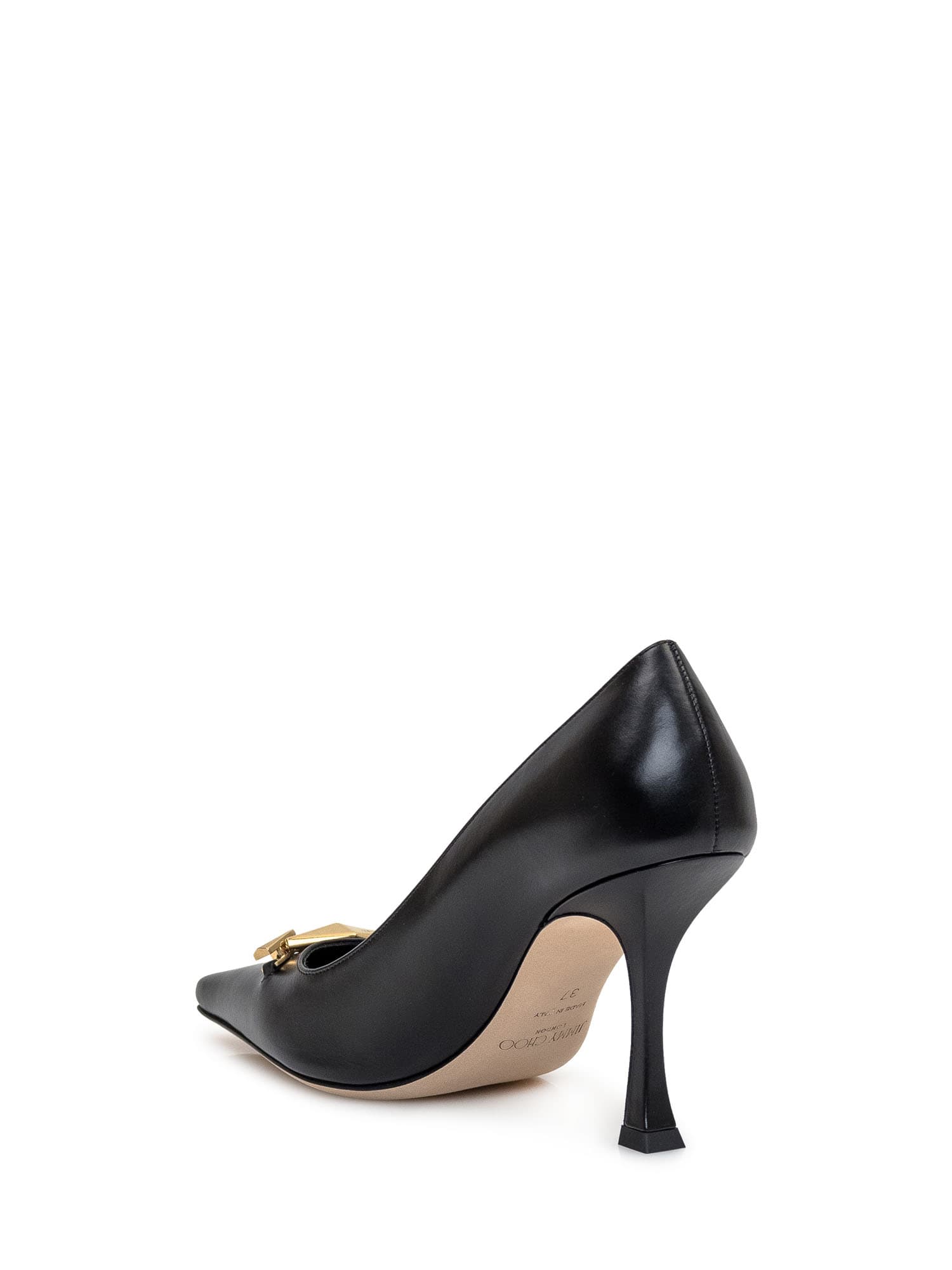 Shop Jimmy Choo Ryker Décoletté In Black/gold