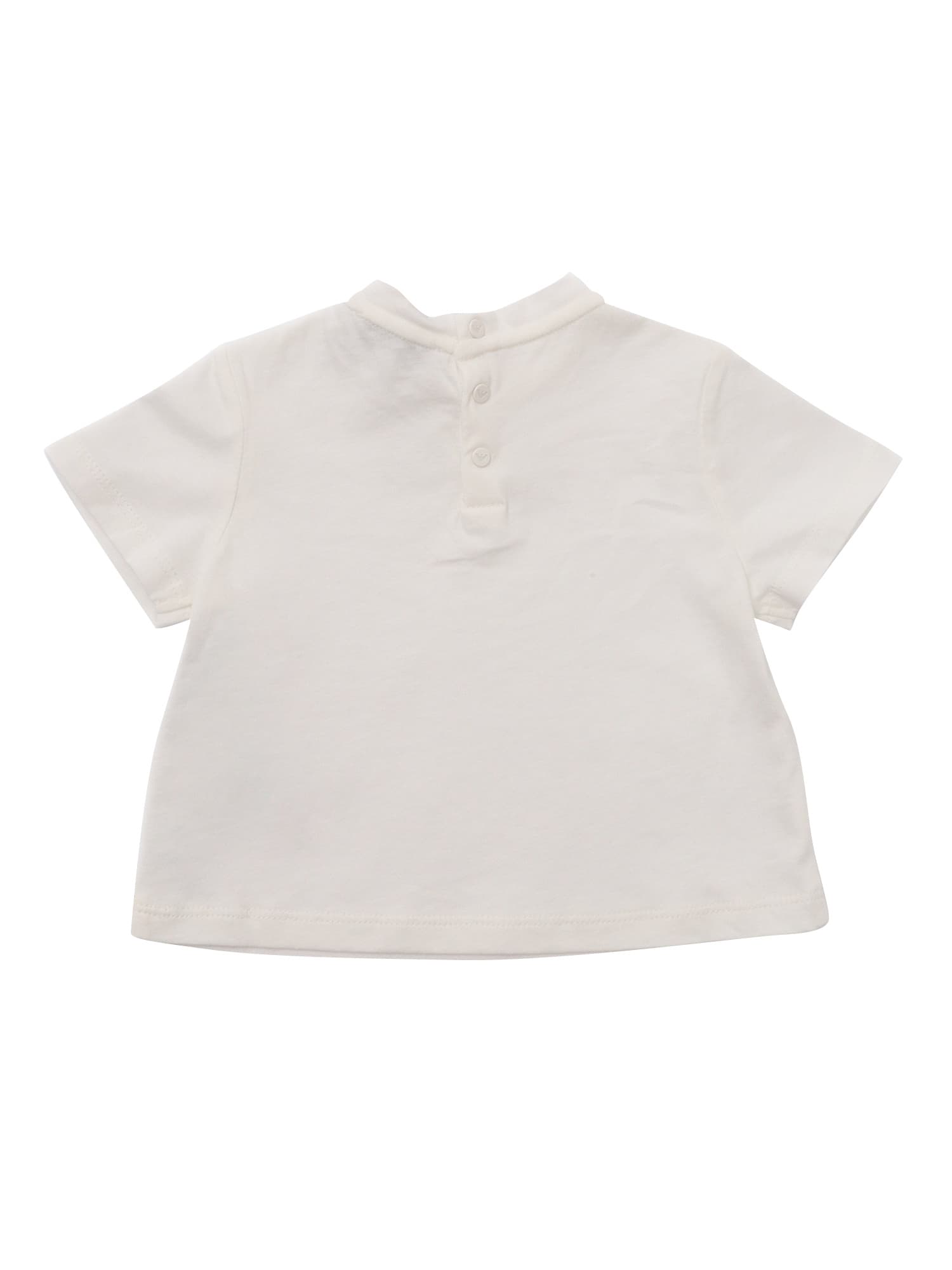 Emporio Armani Rubberised-logo T-shirt In White