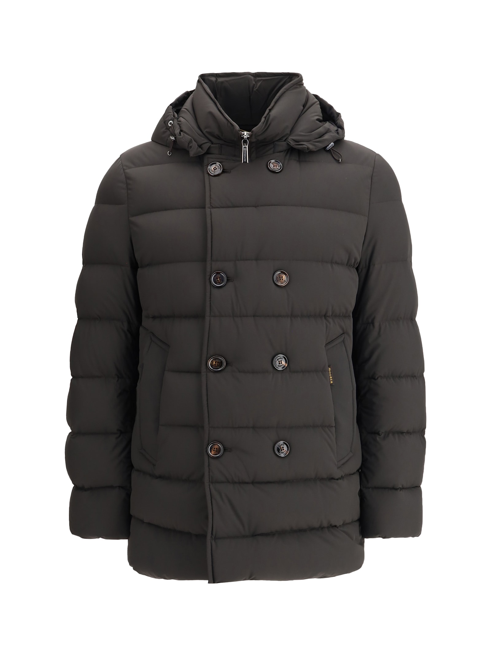Moorer Florio Double-breasted Padded Jacket In Brown