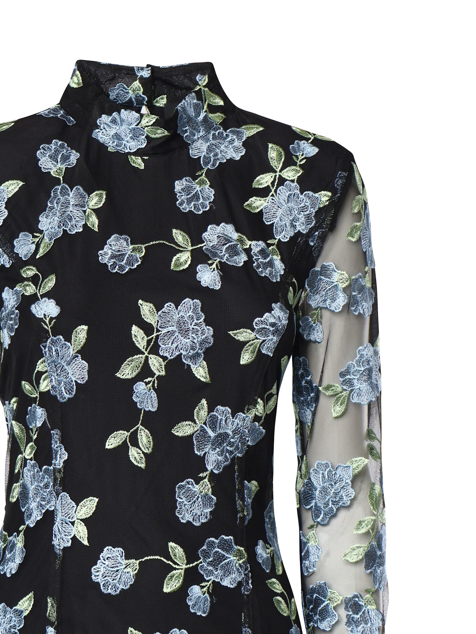 Rotate Birger Christensen Short Dress With Long Sleeves In Black