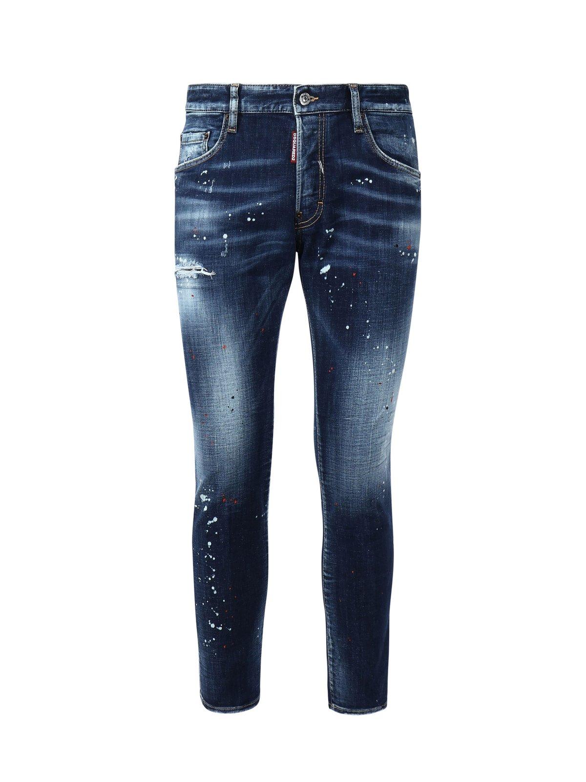 Medium Easy Wash Distressed Skater Jeans