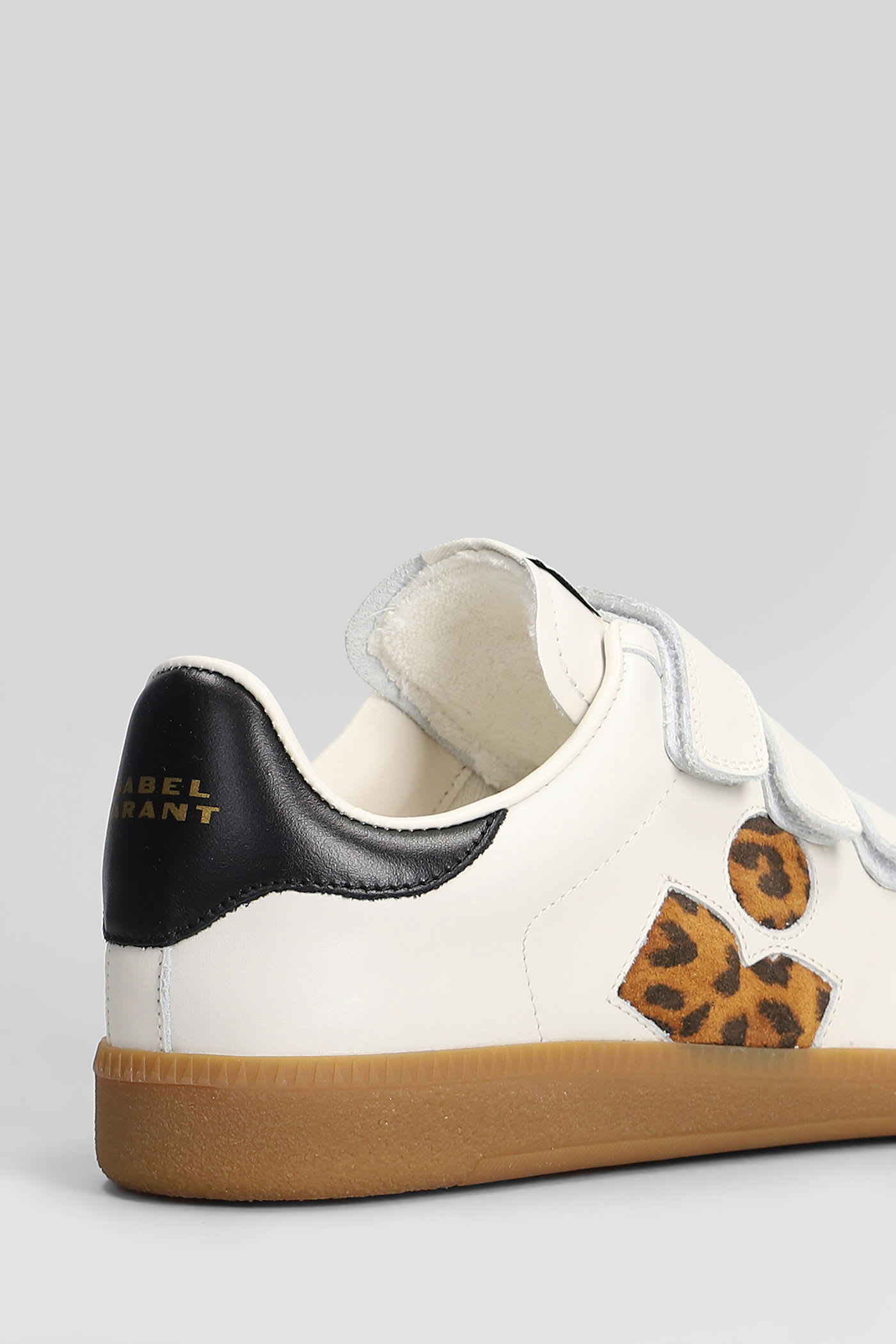 Isabel Marant Calfskin Sneakers Leopard Detail In Multi