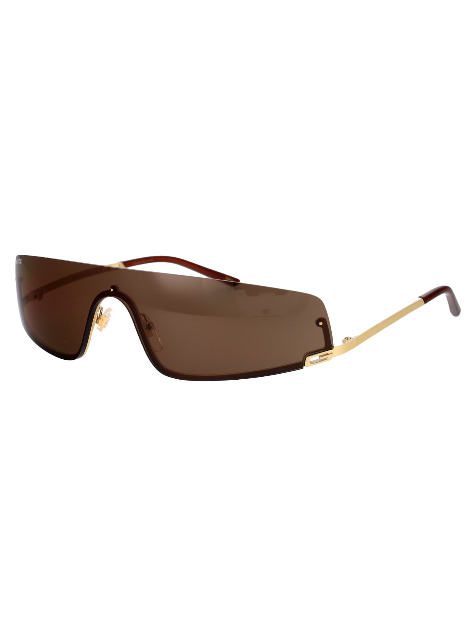 Shop Gucci Gg1561s Sunglasses In 002 Gold Gold Brown