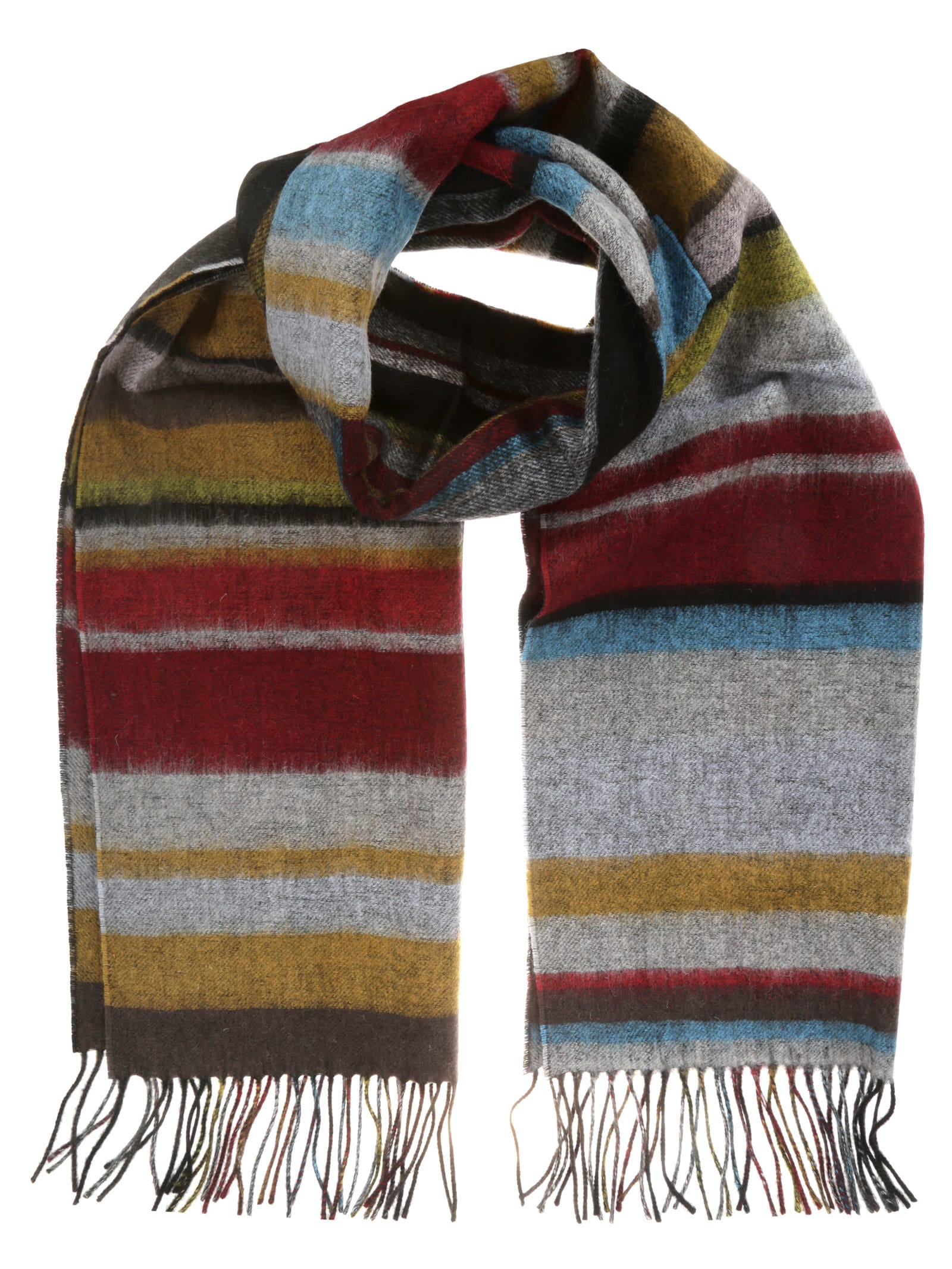 Paul Smith Scarf Signatr Mash Up In Multi Coloured