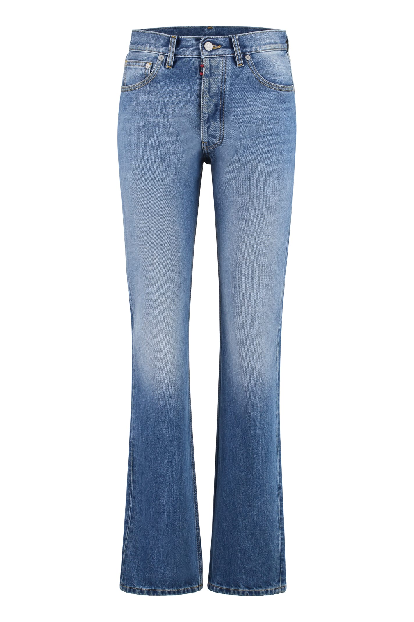 Shop Maison Margiela 5-pocket Straight-leg Jeans In Denim