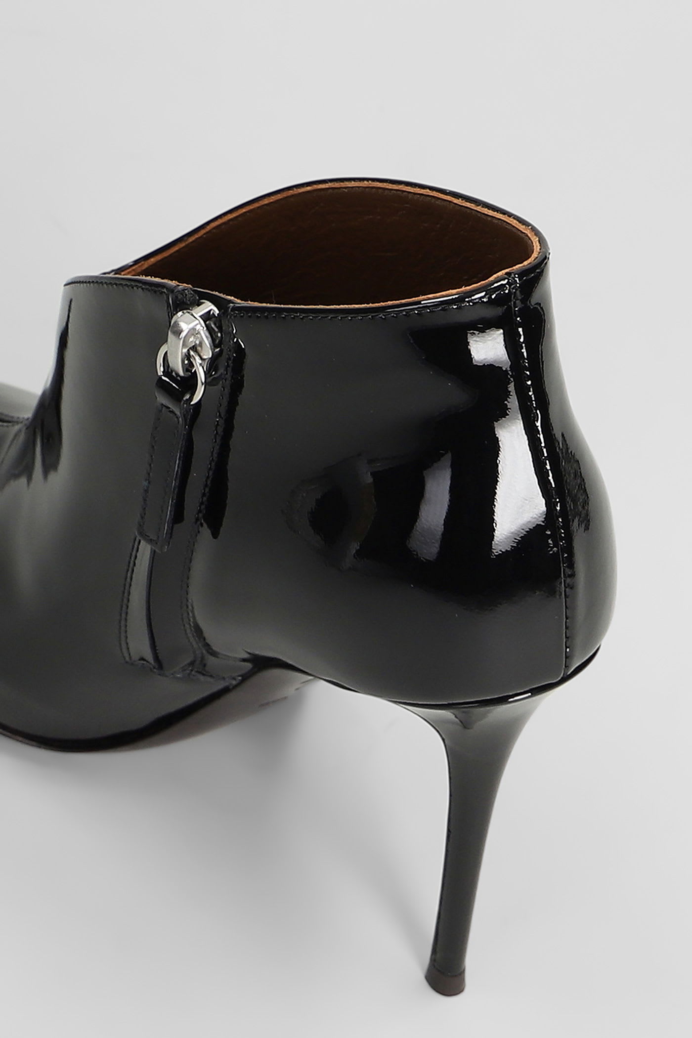 Giuseppe Zanotti Raquel 105 High Heels Ankle Boots In Black Patent Leather In Black
