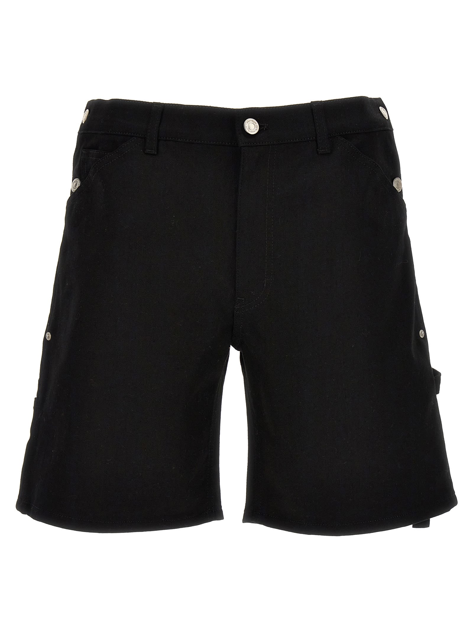 Shop Courrèges Sailor Back Bermuda Shorts In Black