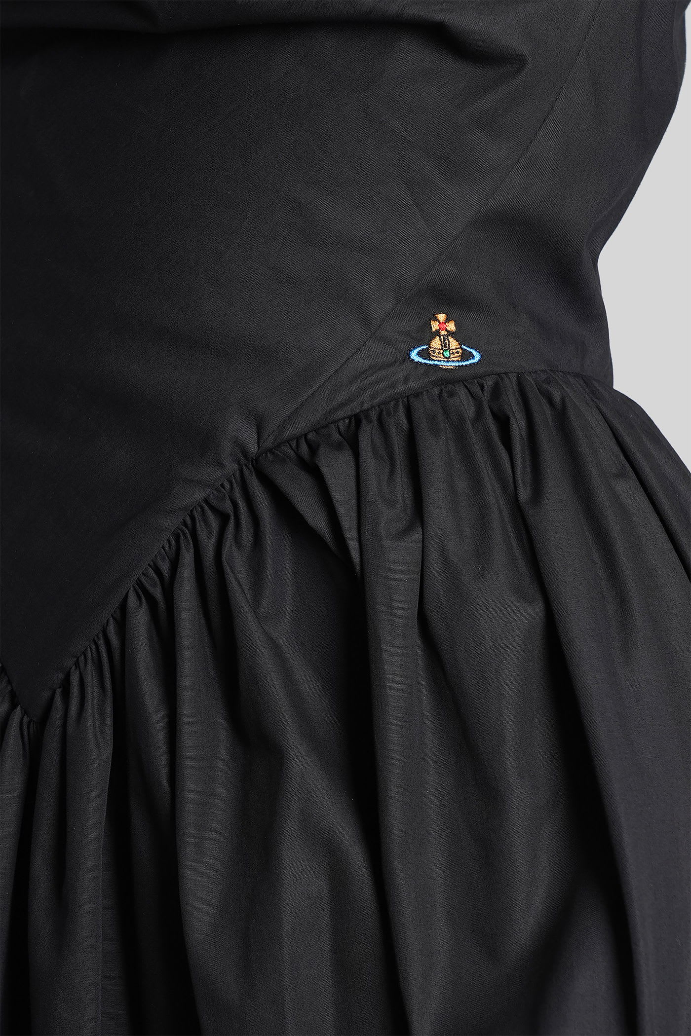 Vivienne Westwood Sunday Long Dress In Black Cotton In Black