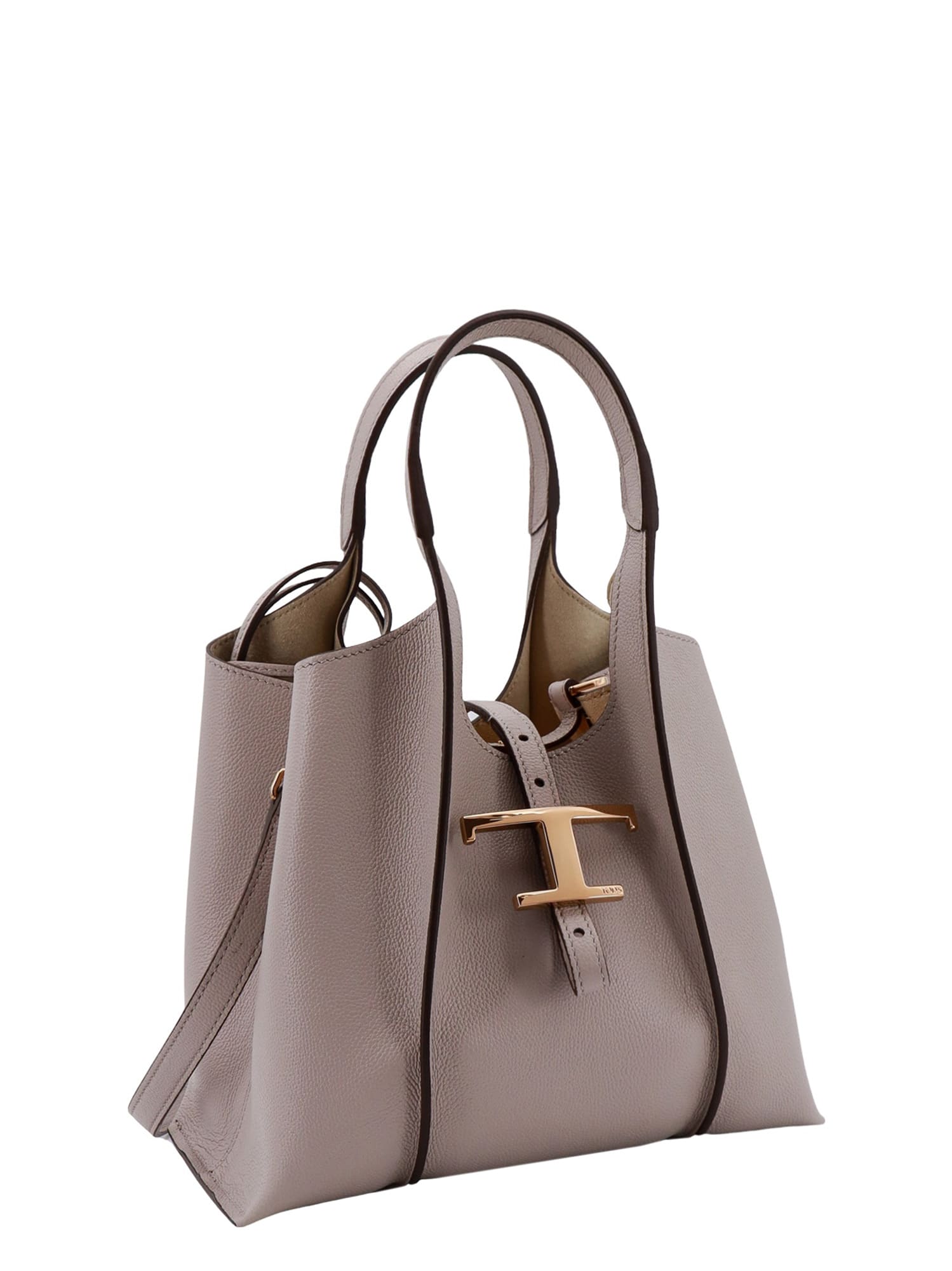 Shop Tod's T Timeless Shoulder Bag In Grigio Brooklyn