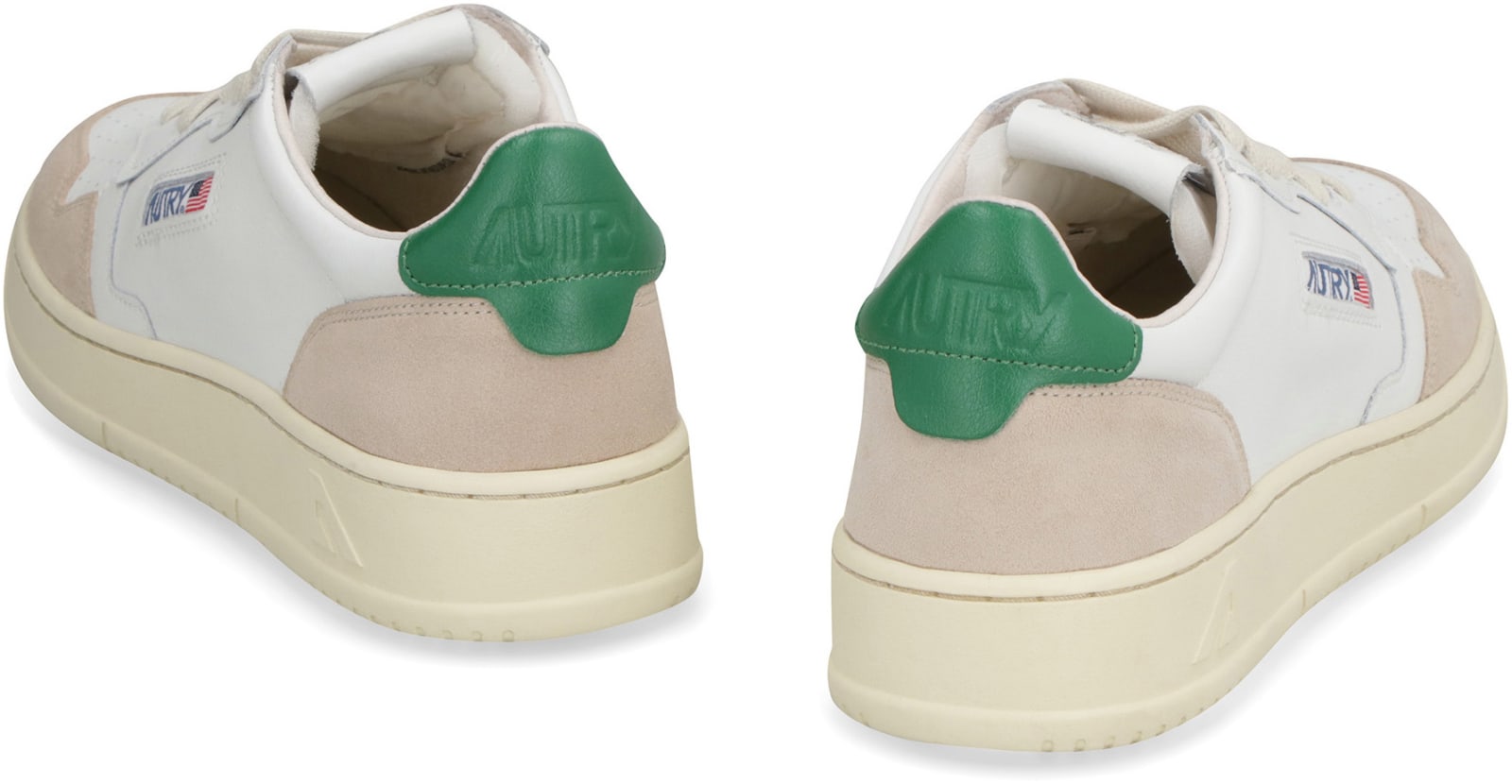 Shop Autry Medalist Leather Low-top Sneakers In Green