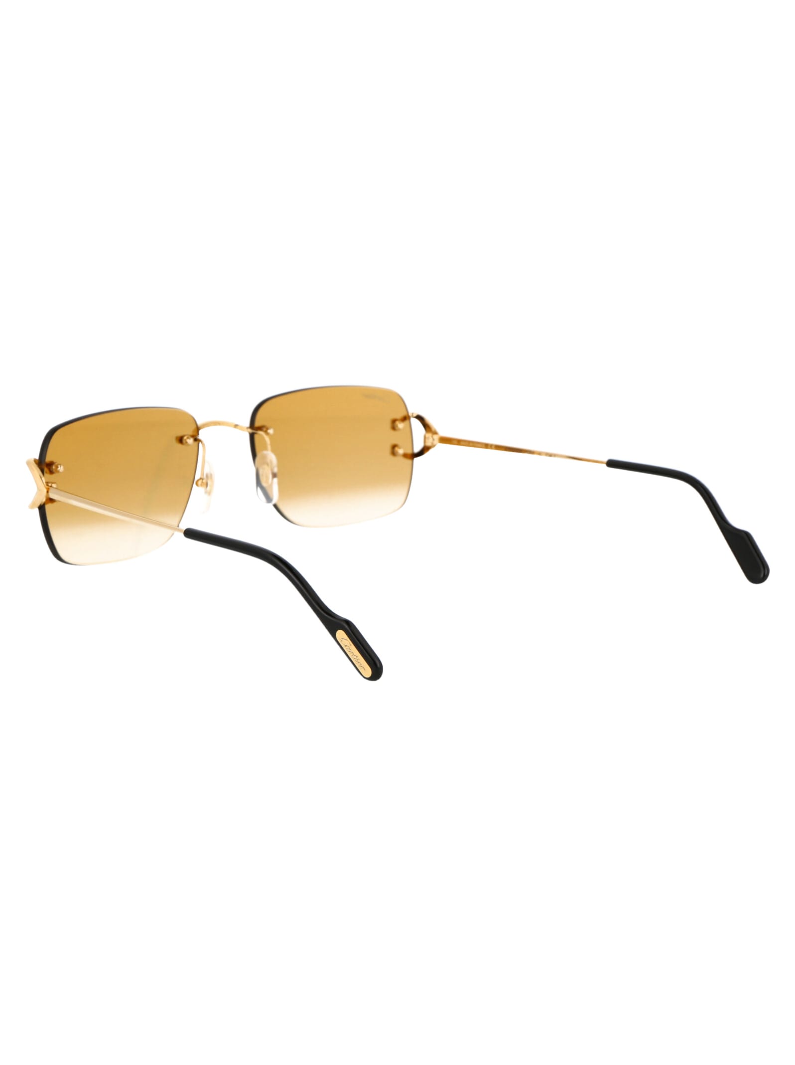 Shop Cartier Ct0330s Sunglasses In 003 Gold Gold Yellow