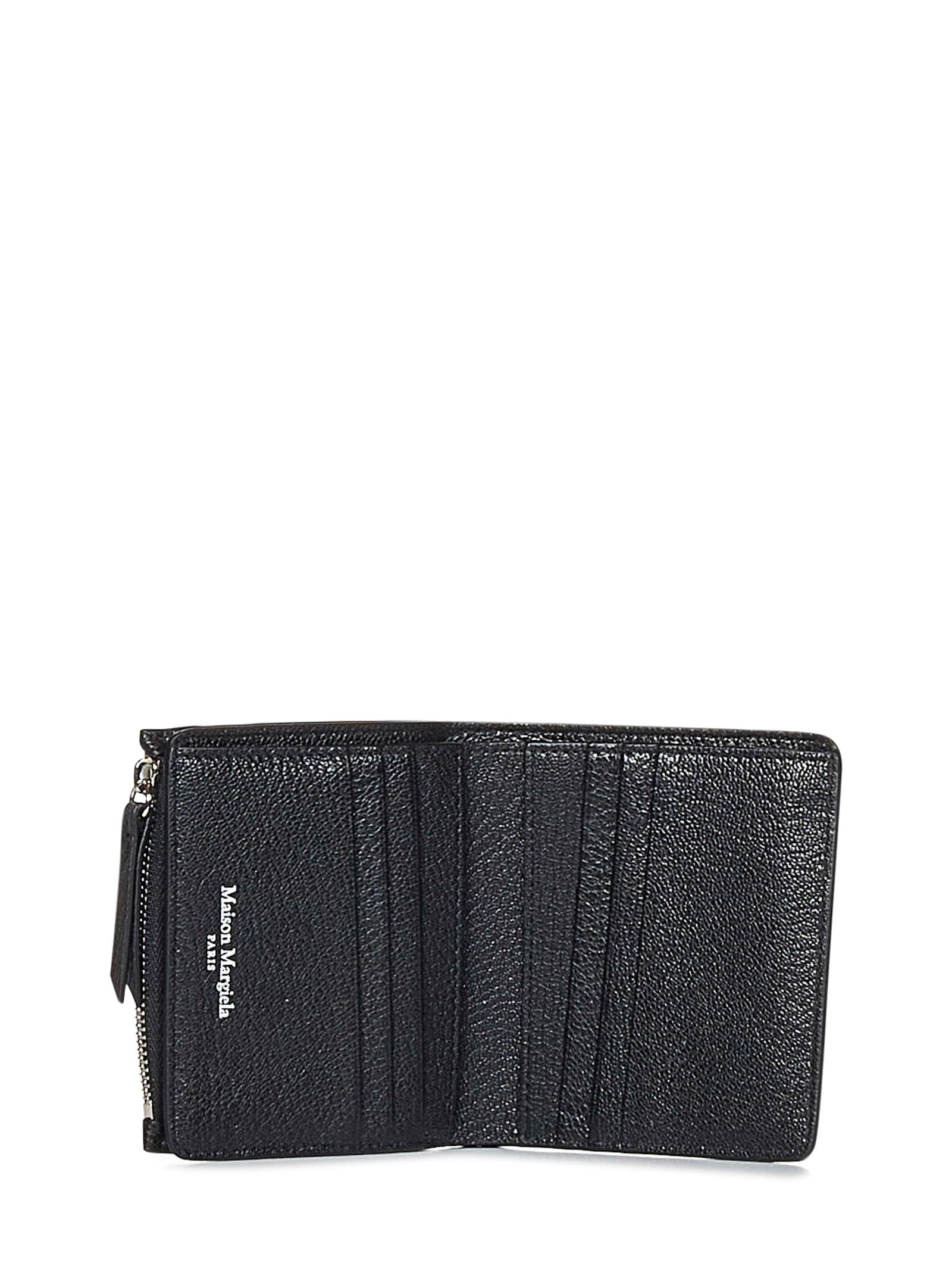 Shop Maison Margiela Four Stitches Wallet In Black