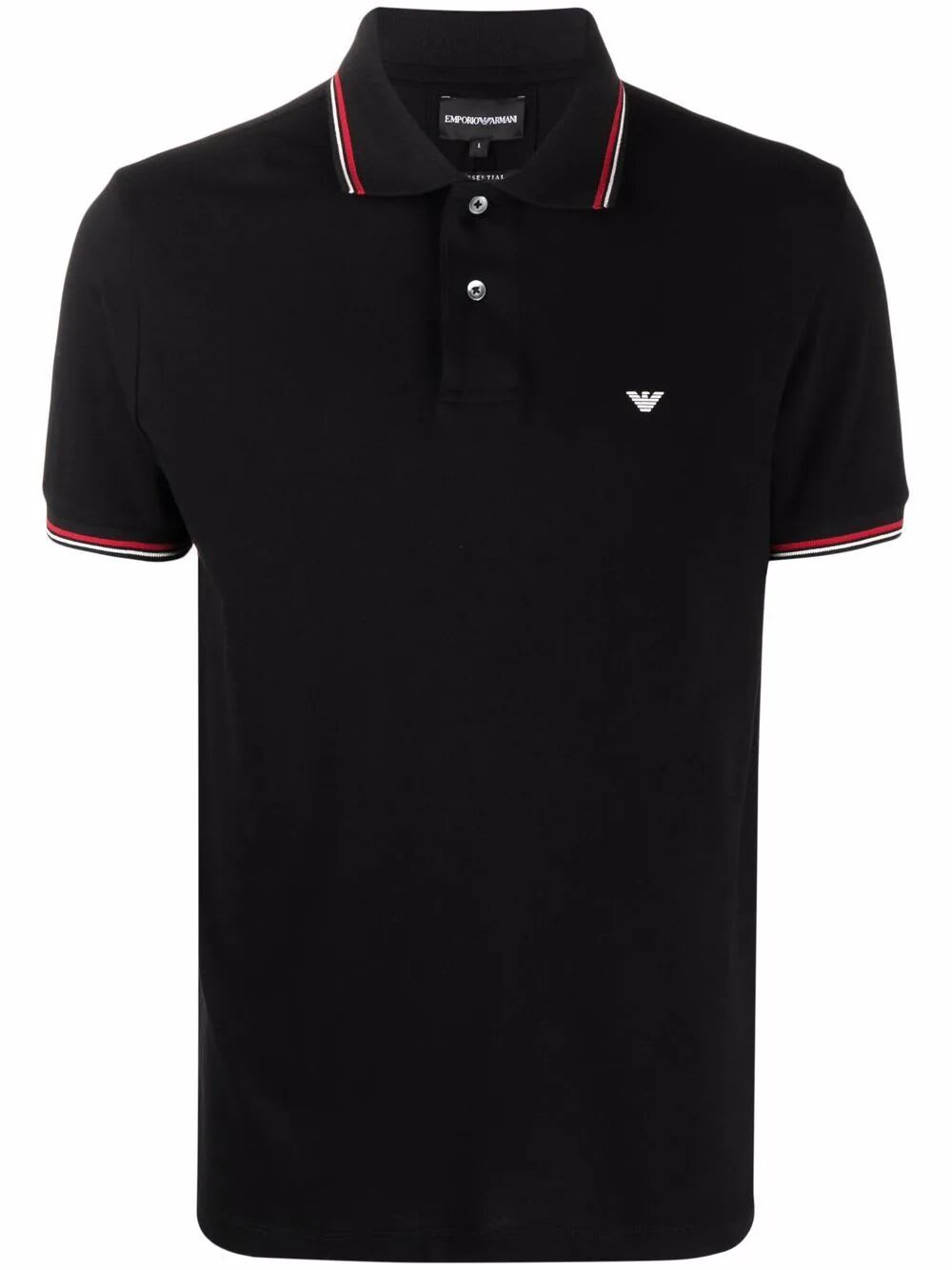 Shop Emporio Armani Polo Shirt In Black