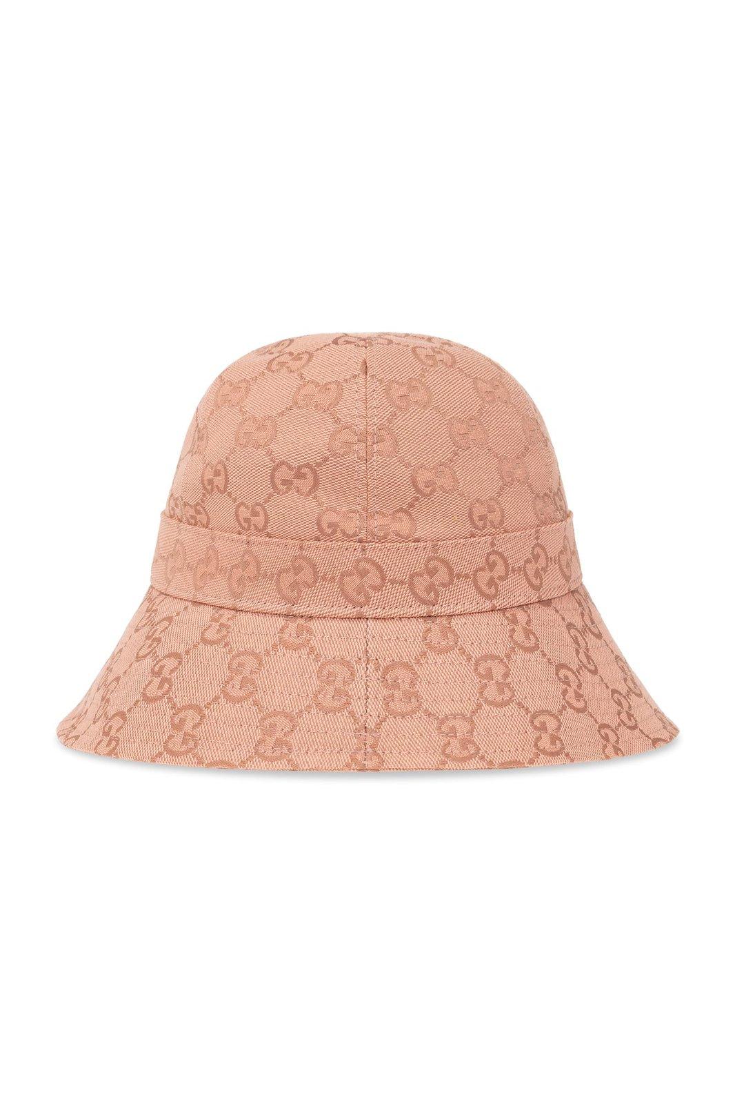 Shop Gucci Monogrammed Bucket Hat In Pink