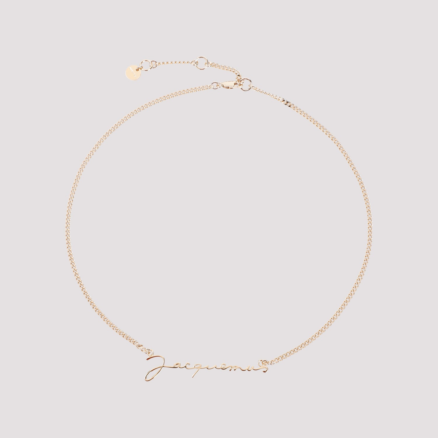 Jacquemus Adjustable Fine Chain Necklace With Golden-tone Hardware In Gold