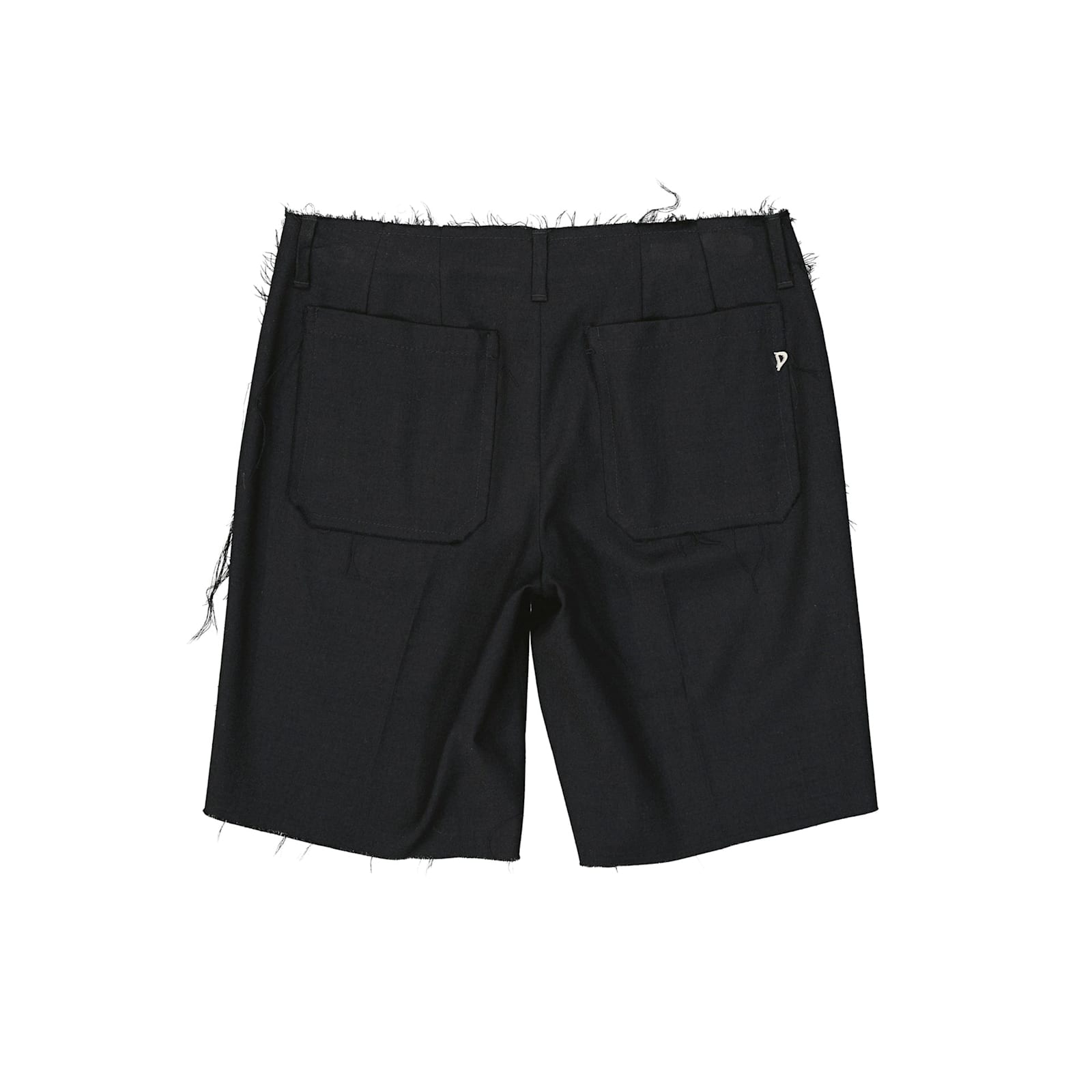 Shop Dondup Virgin Wool Shorts In Black