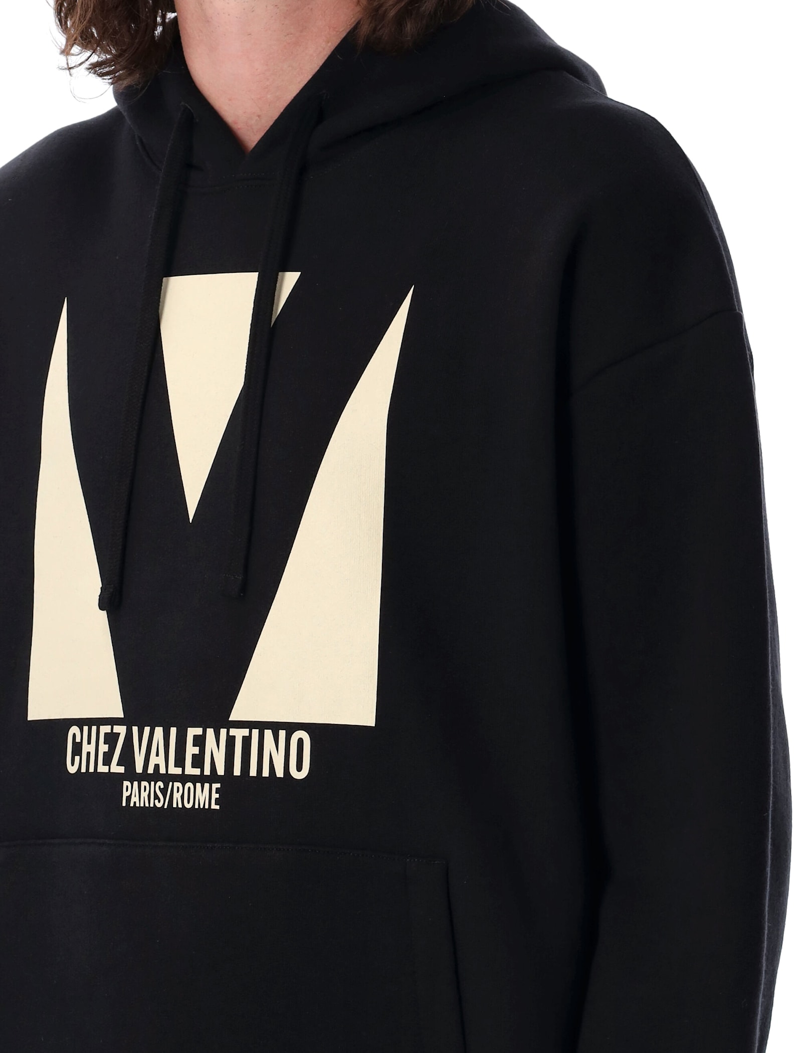 Valentino Chez Hooded Sweatshirt In Black