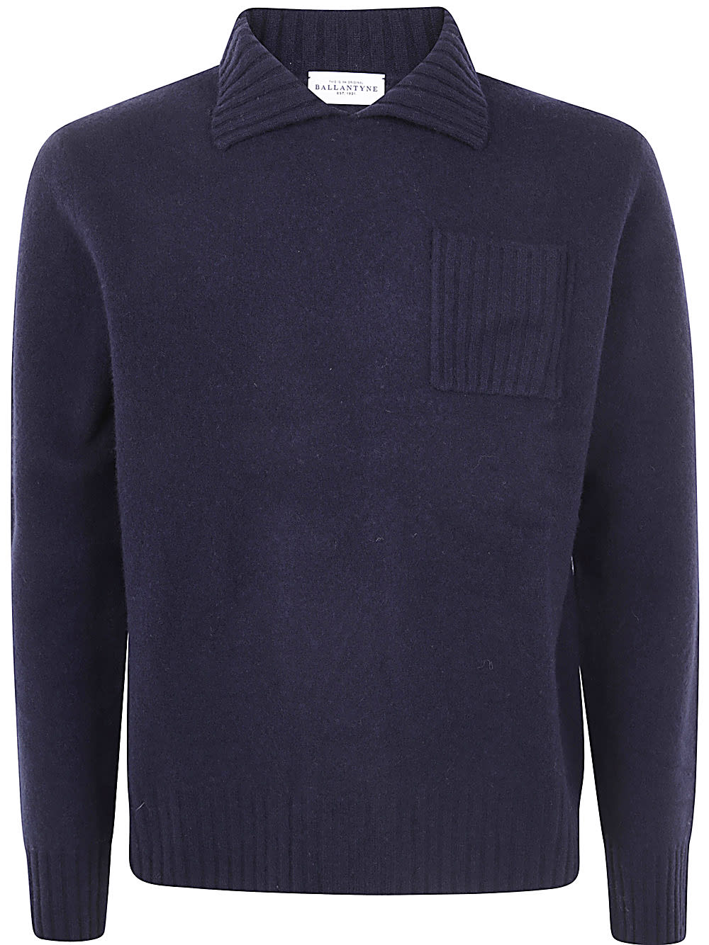 Shop Ballantyne Sailor Neck Pullover In Navy