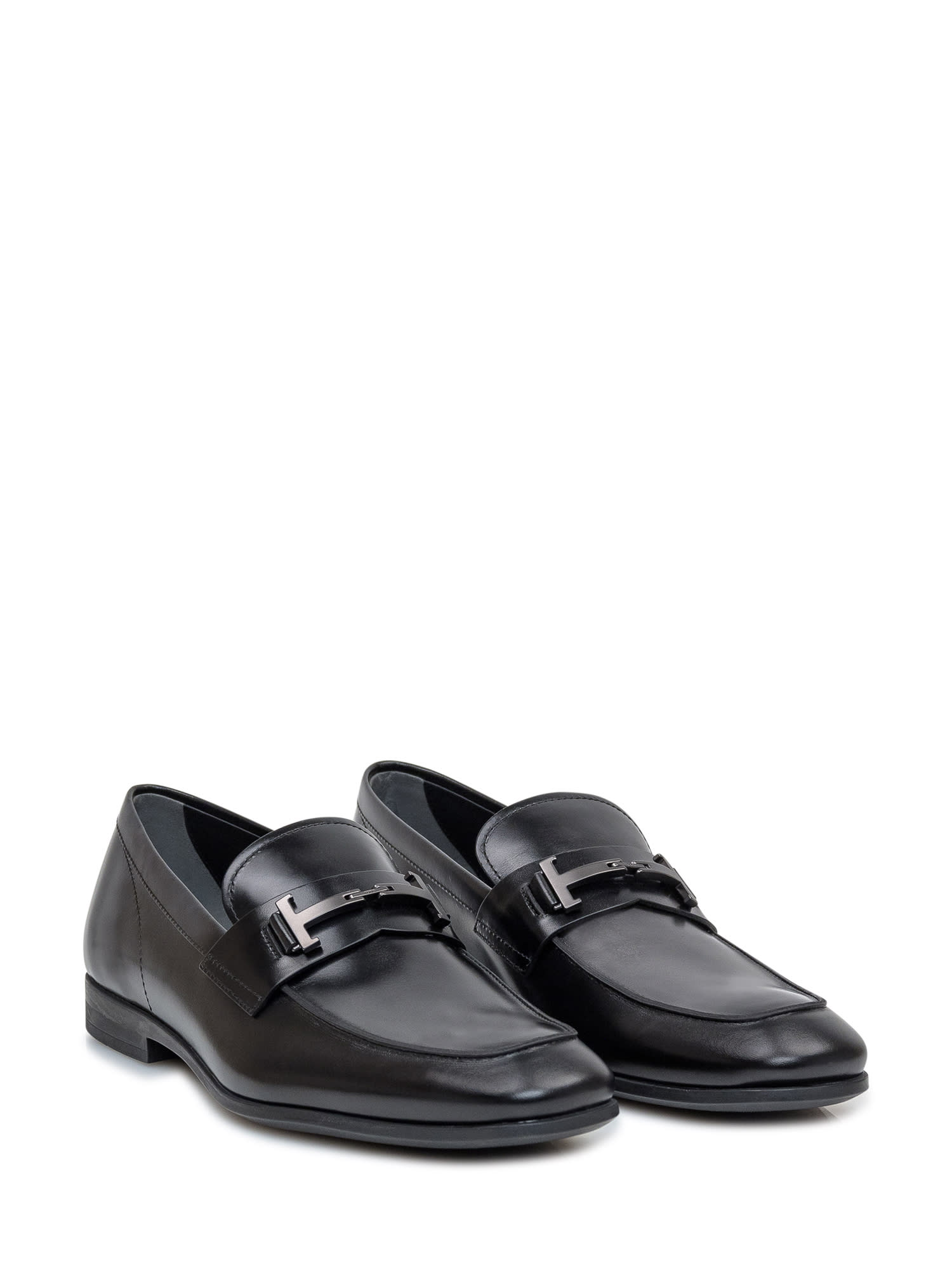 Shop Tod's T Loafers In Nero