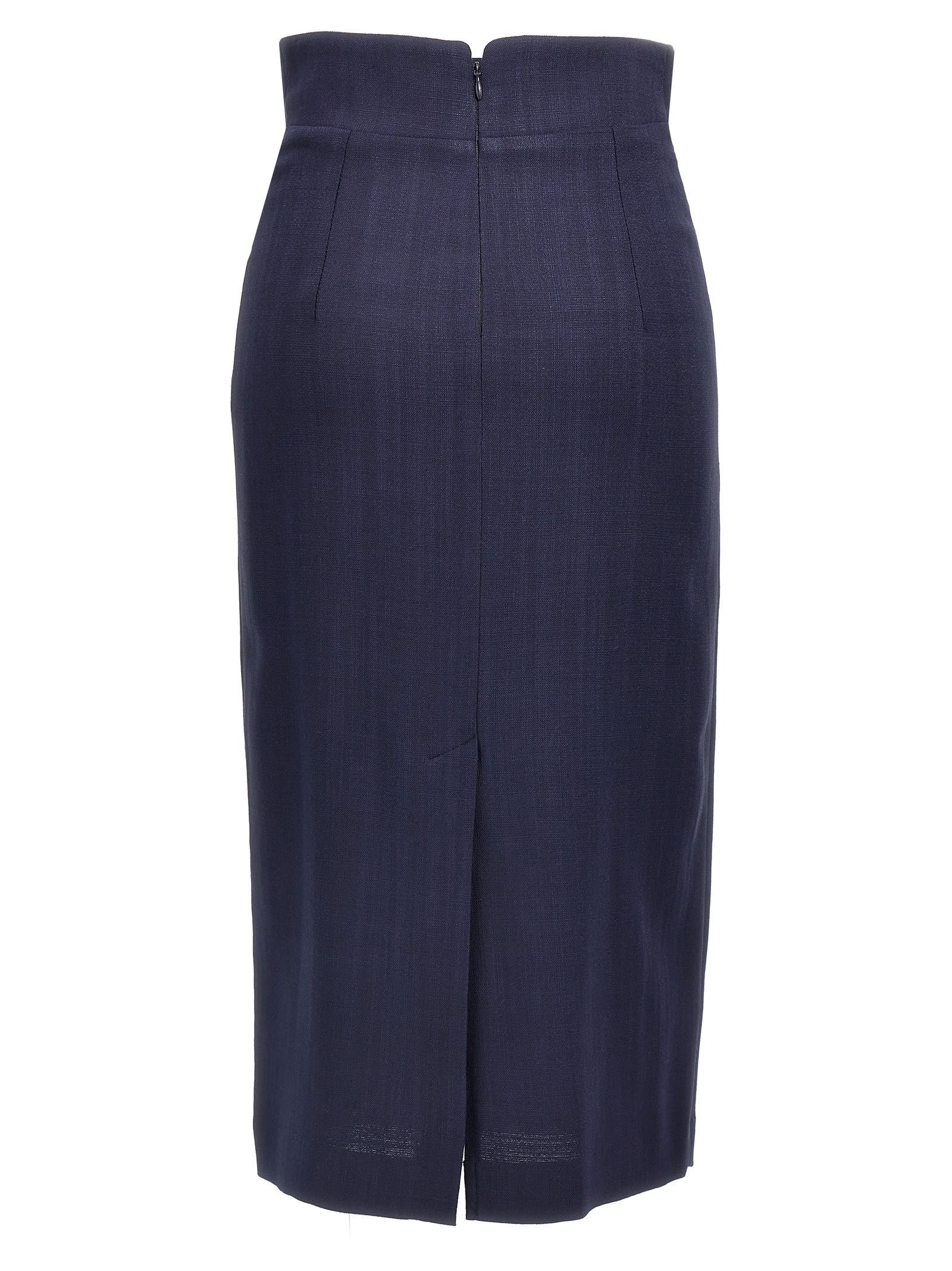 Tagliatore 'myra' High-waisted Knee-length Skirt In Blue