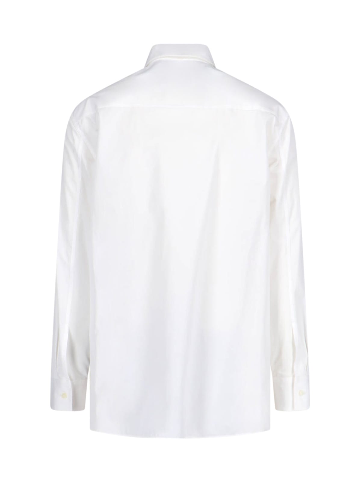 Jil Sander Cotton Zip-up Overshirt In White
