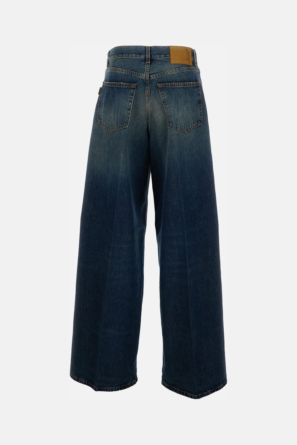 Haikure 'bethany' Blue Jeans With Logo Patch On The Rear In Blue
