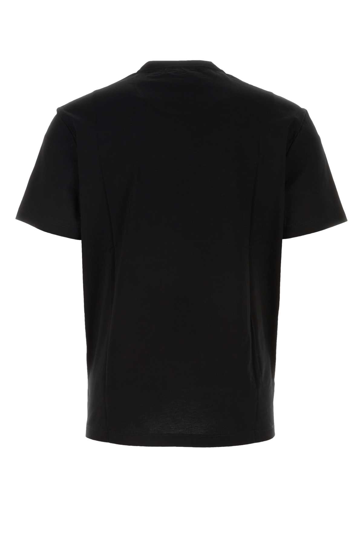 Shop Versace Black Cotton T-shirt In Nero