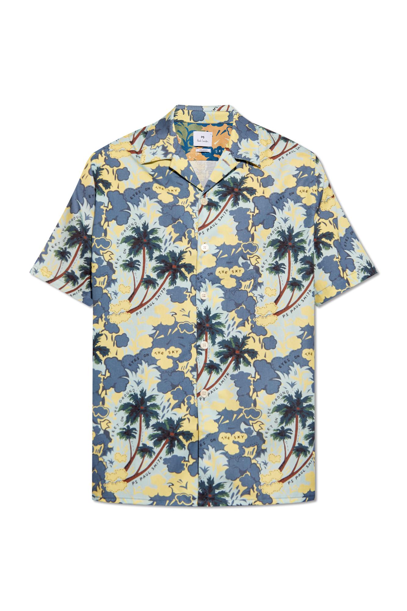 Shop Ps By Paul Smith Ps Paul Smith Printed Shirt In Navy
