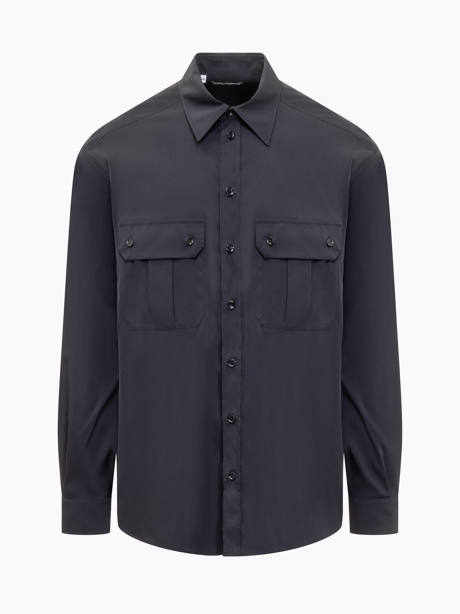 Shop Dolce & Gabbana Technical Fabric Shirt In Blu