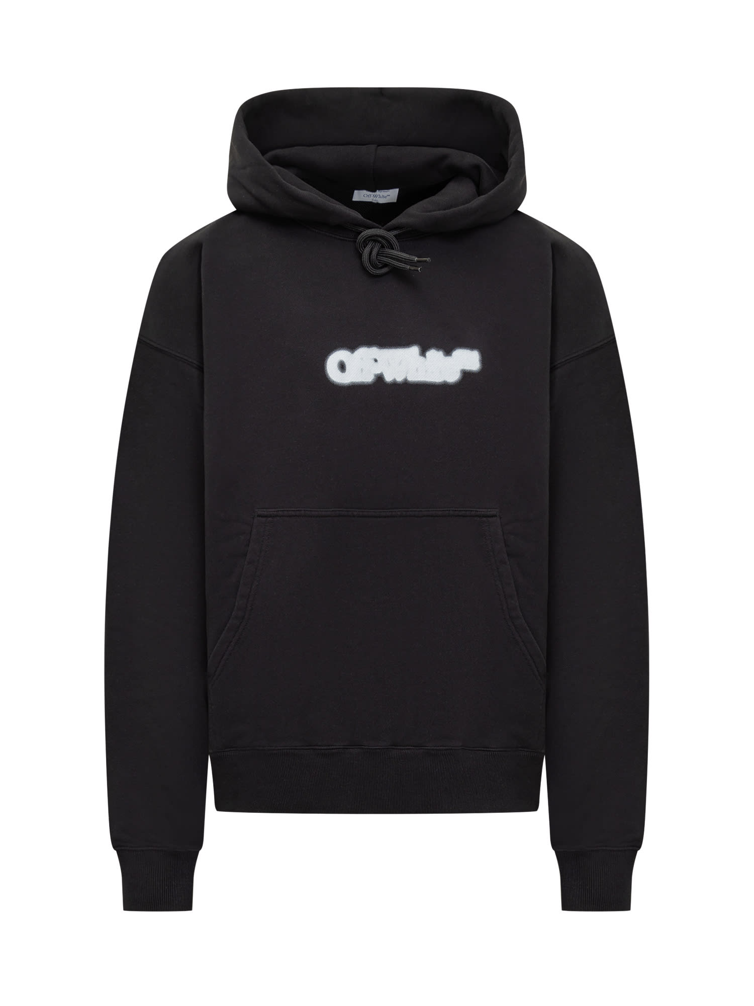 Shop Off-white Spray Arrow Hoodie In Black White