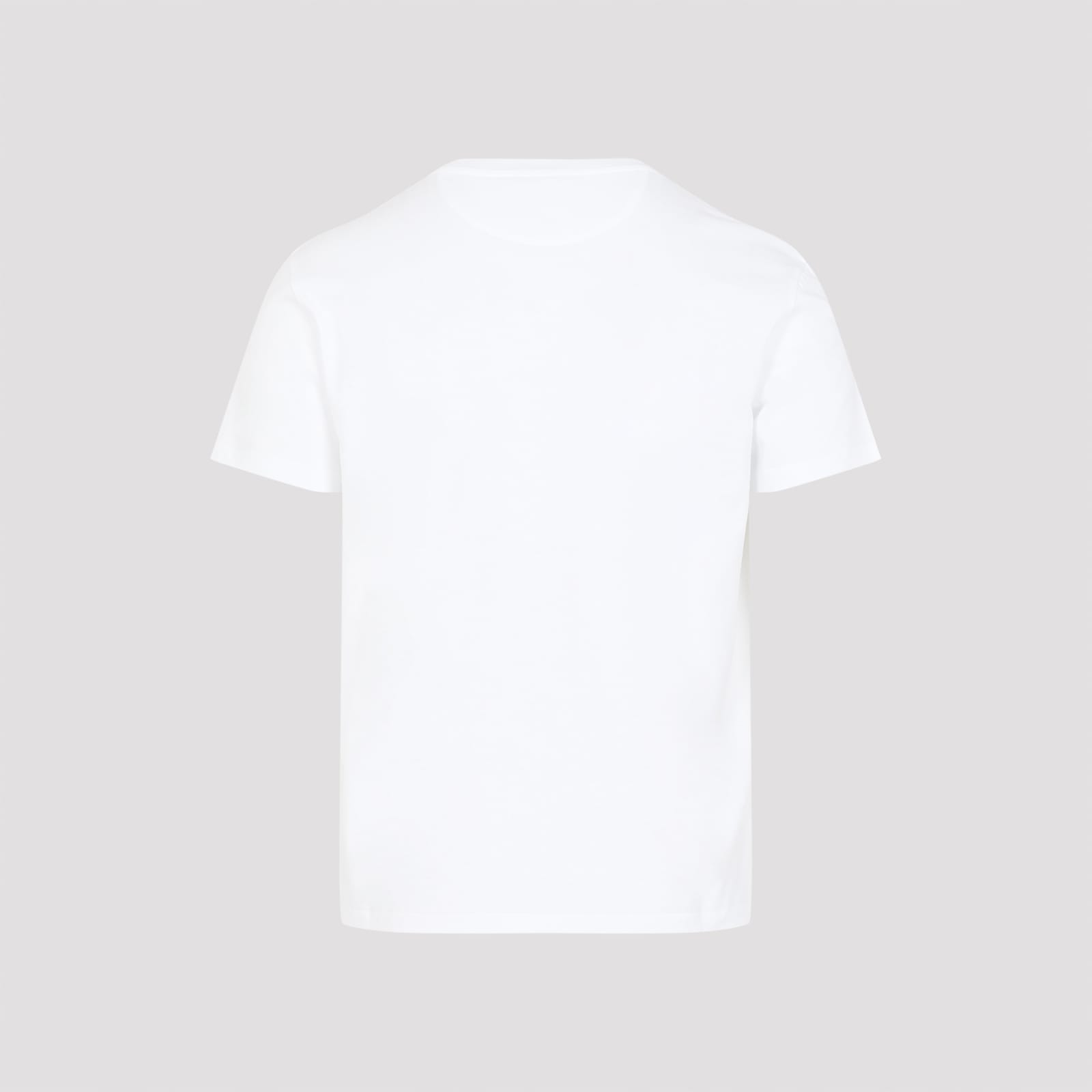 Shop Valentino V Logo Cotton T-shirt In Bo Bianco