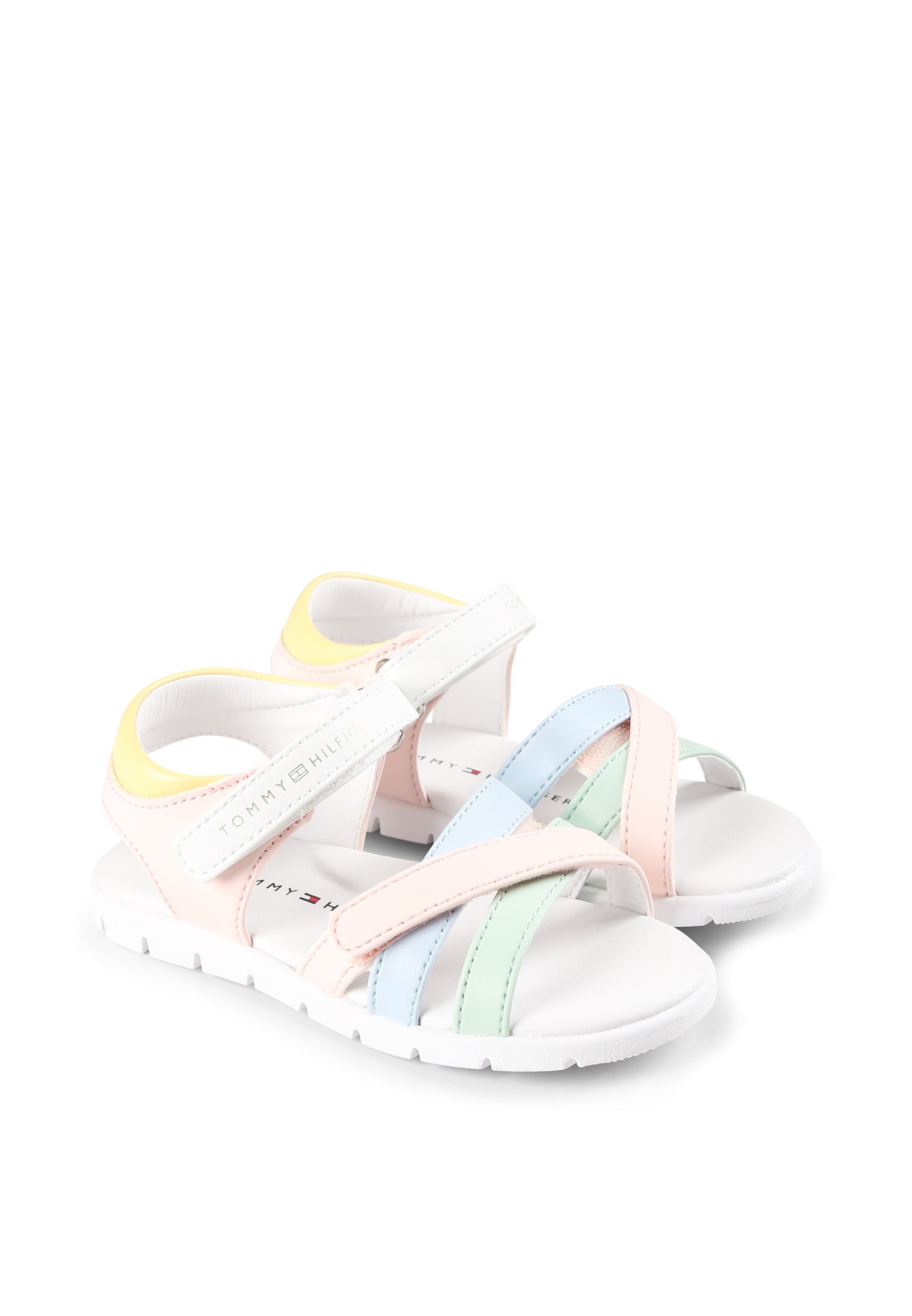 TOMMY HILFIGER MULTICOLOR SANDALS FOR GIRL WITH LOGO