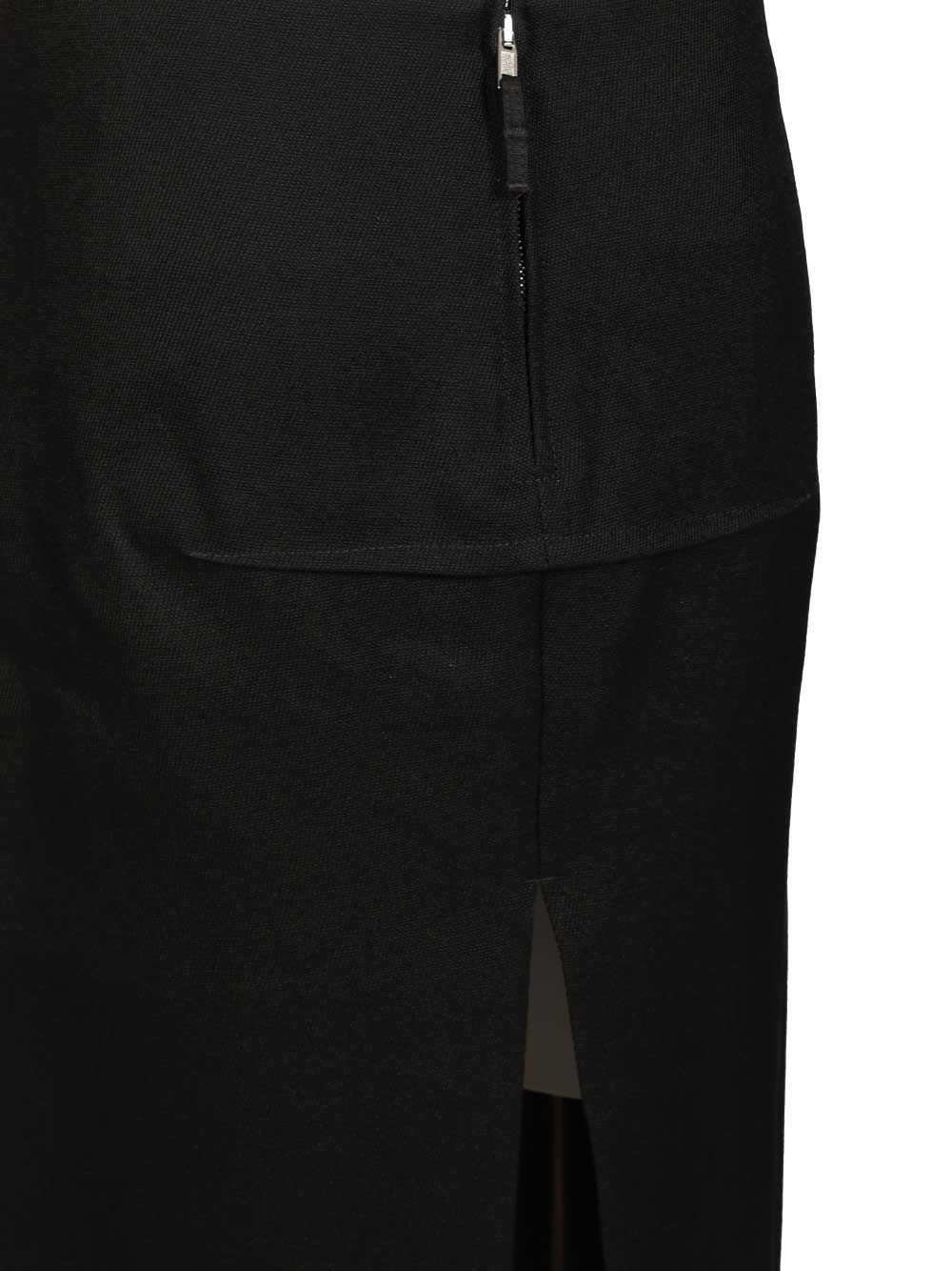 Rick Owens Long High-waisted Virgin Wool Skirt In Black