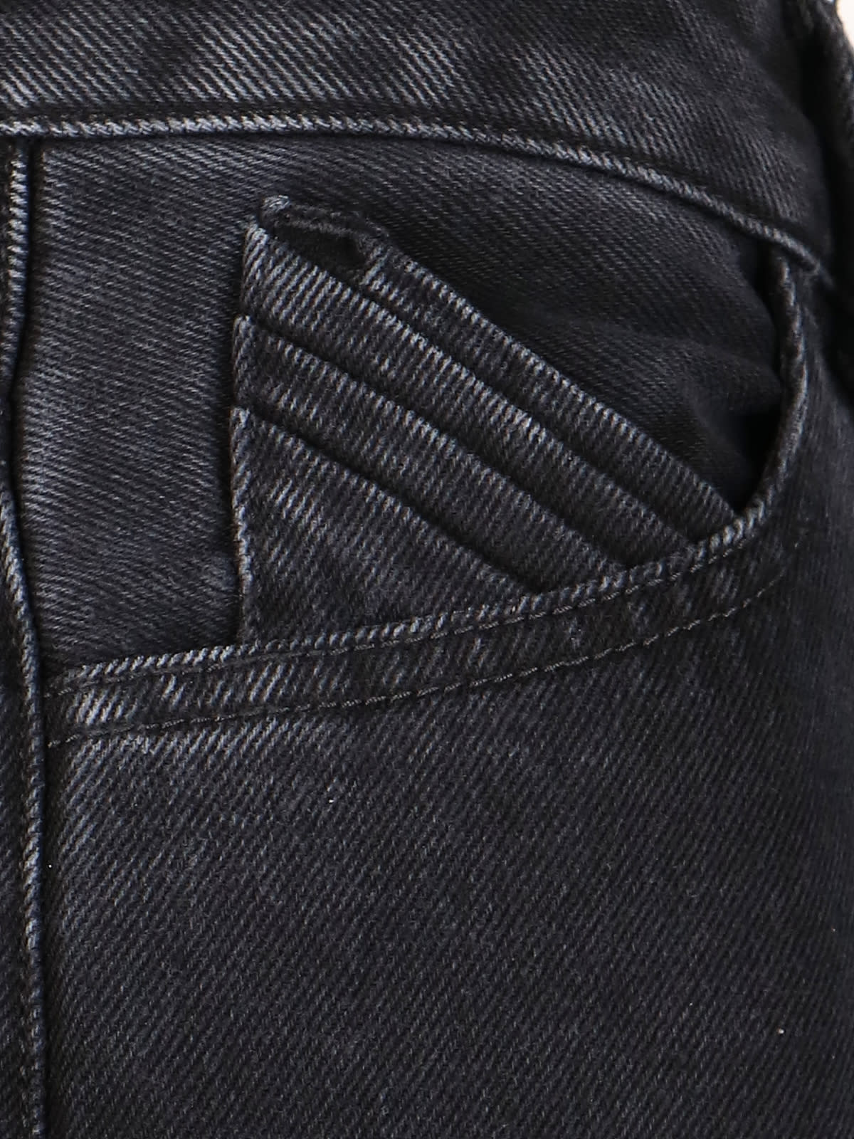 Shop Attico Oversized Cargo Jeans In Black