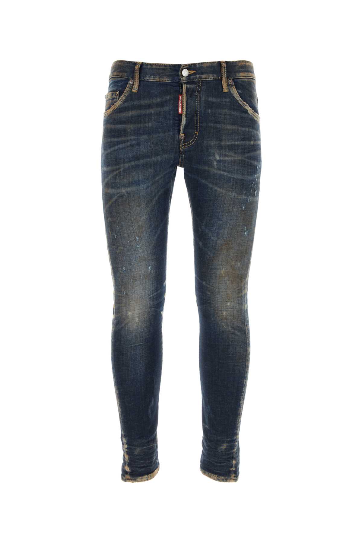 Shop Dsquared2 Stretch Denim Sexy Twist Jeans In Navyblue