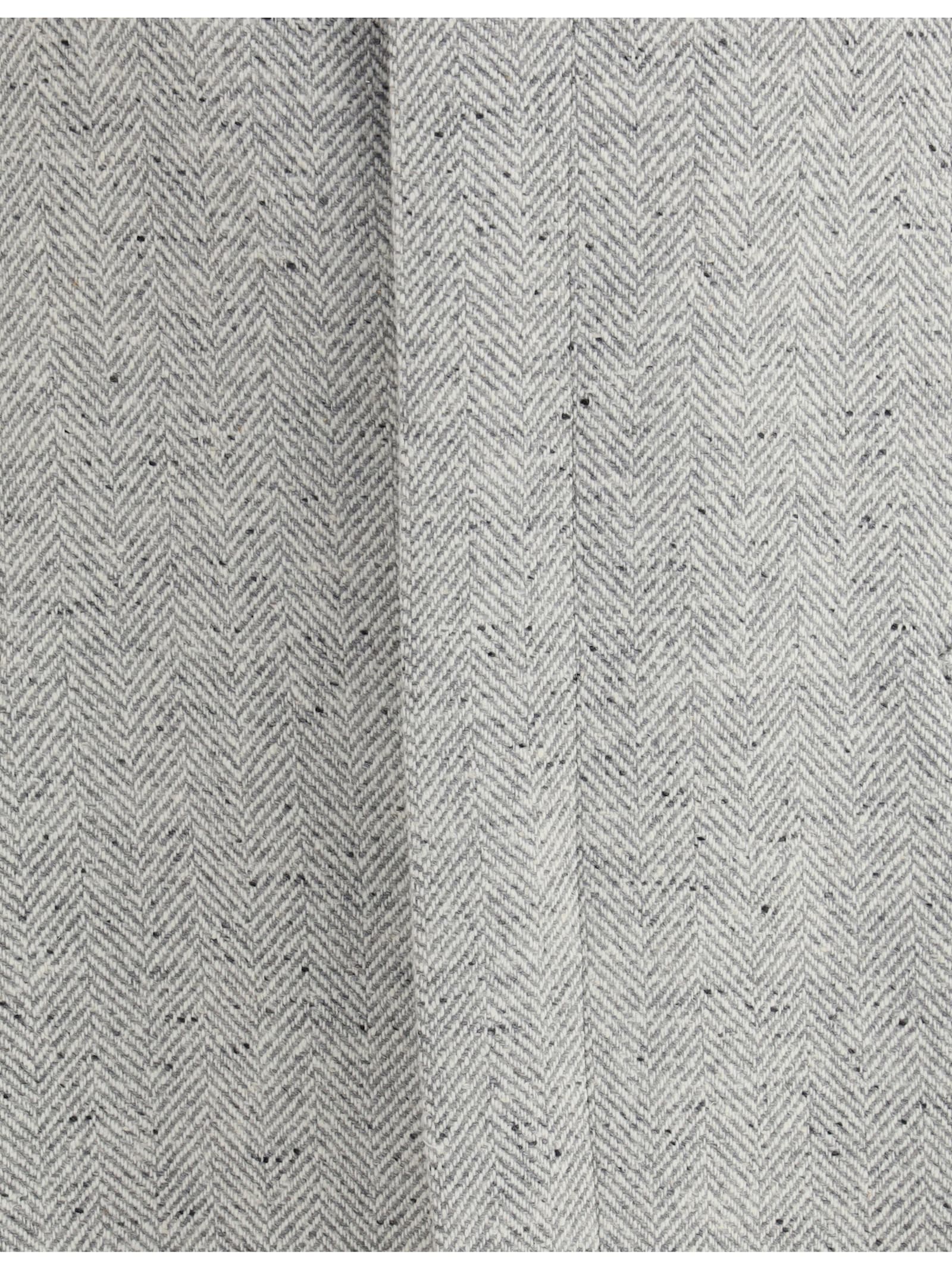 Lardini Herringbone Single-breasted Coat In Gray